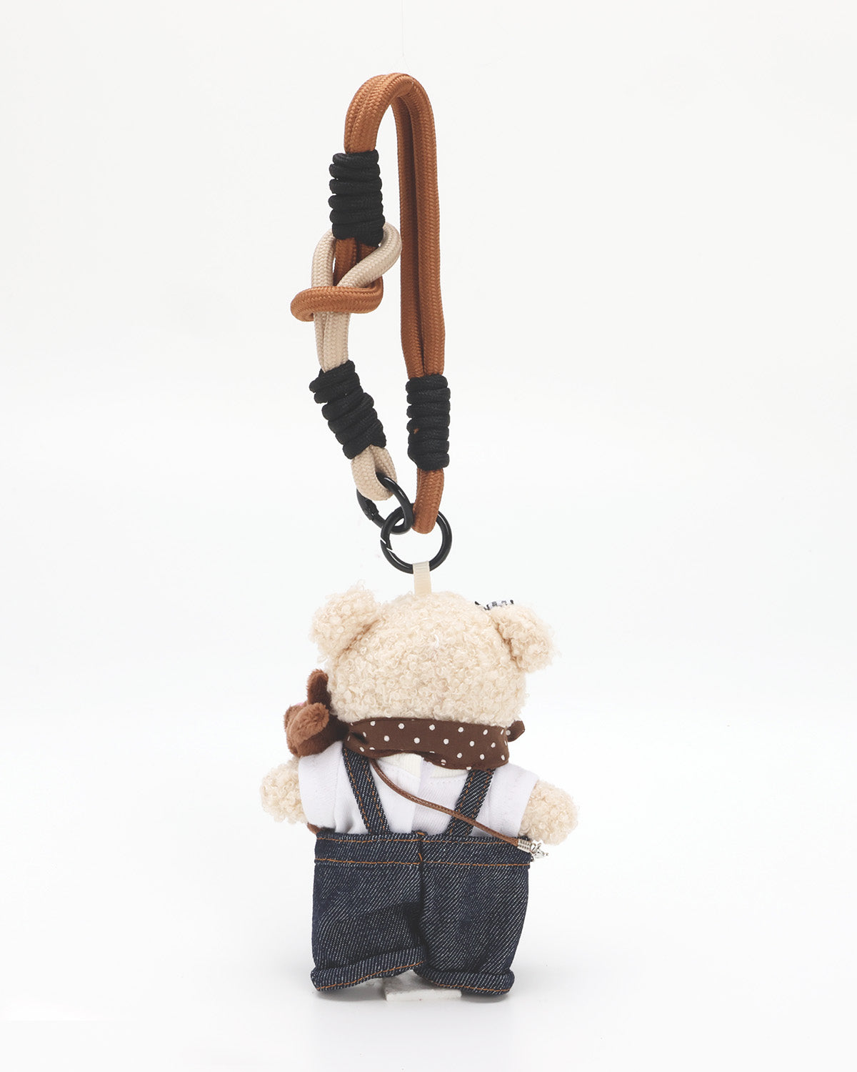 Denim Overalls Bear Keychain - 6 Inches
