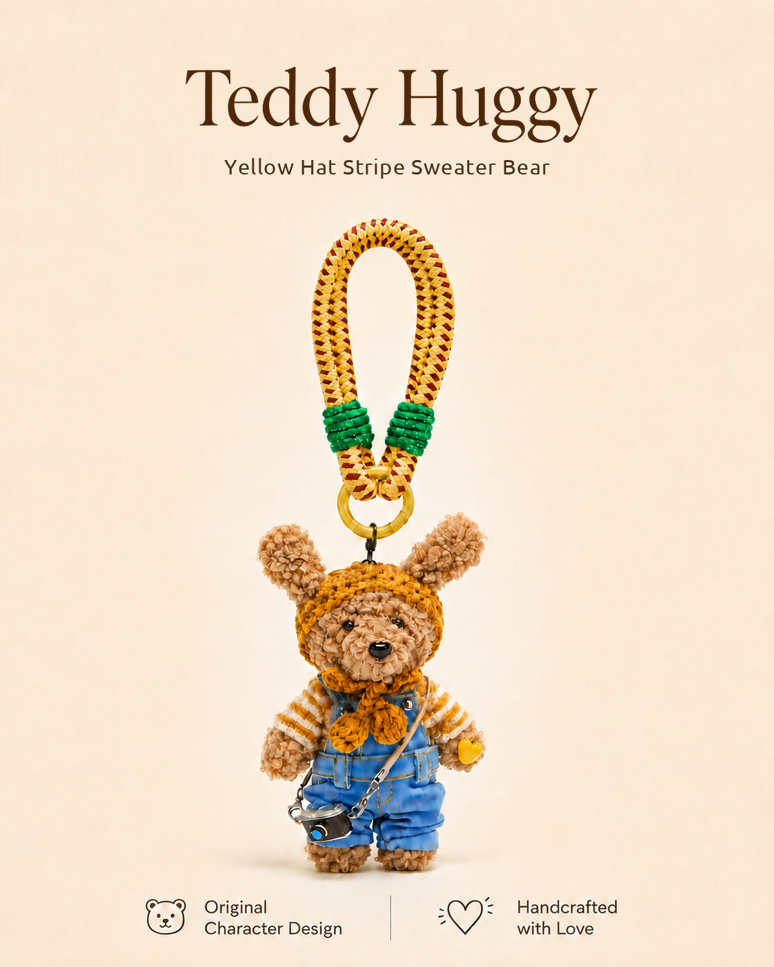 TeddyHuggy®Long-Eared Bear Autumn Knit Charms Collection