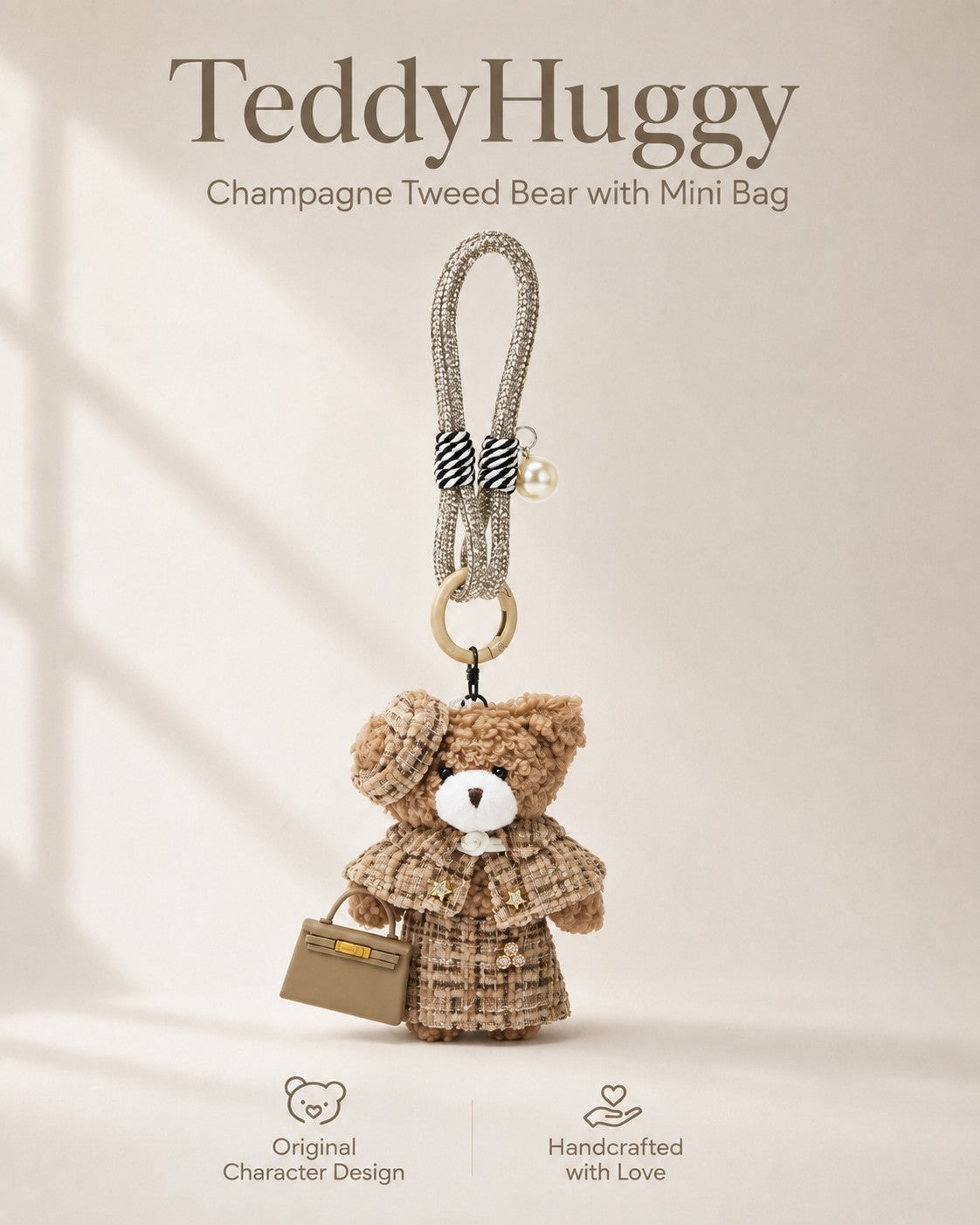 TeddyHuggy®Khaki Bear Dressed-Up Charms Collection
