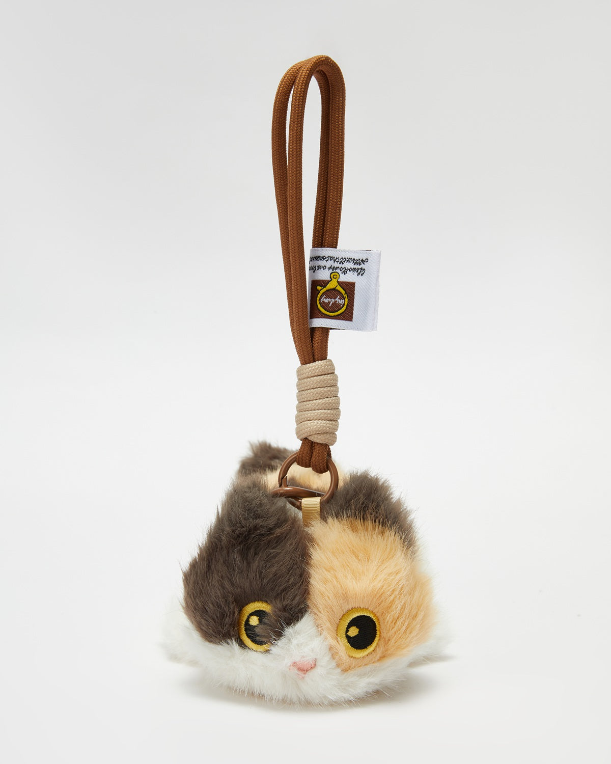 TeddyHuggy®Calico Cat Face Plush Keychain Charm