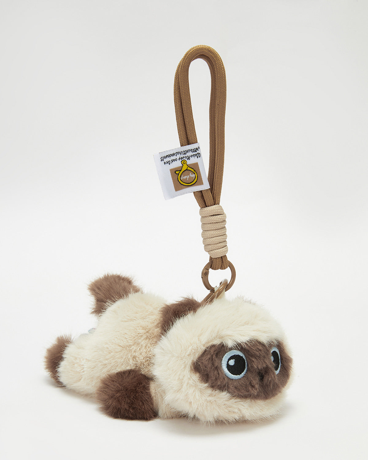 TeddyHuggy®Floppy Siamese Cat Plush Keychain Charm