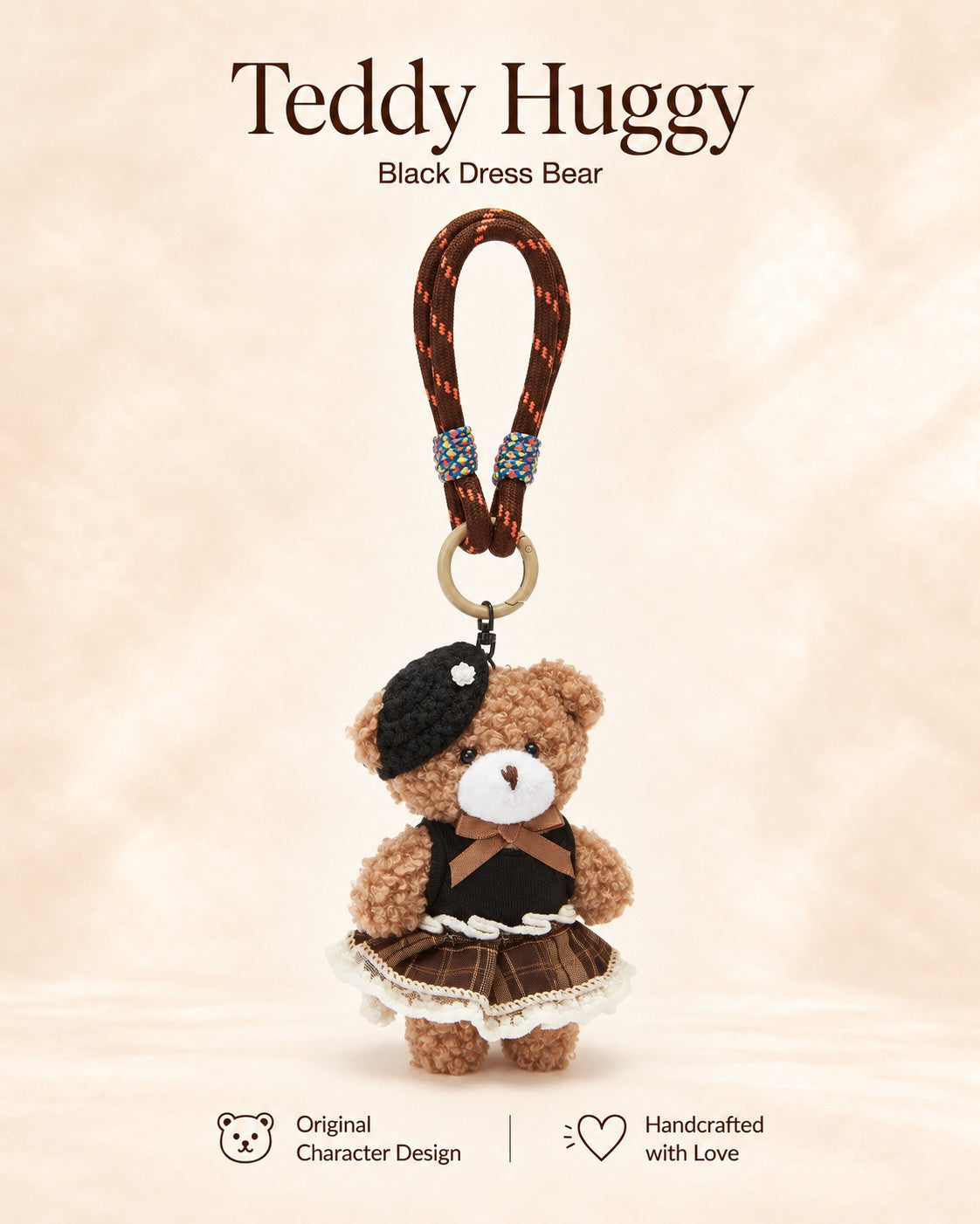 TeddyHuggy® Black Blazer Bear Charm