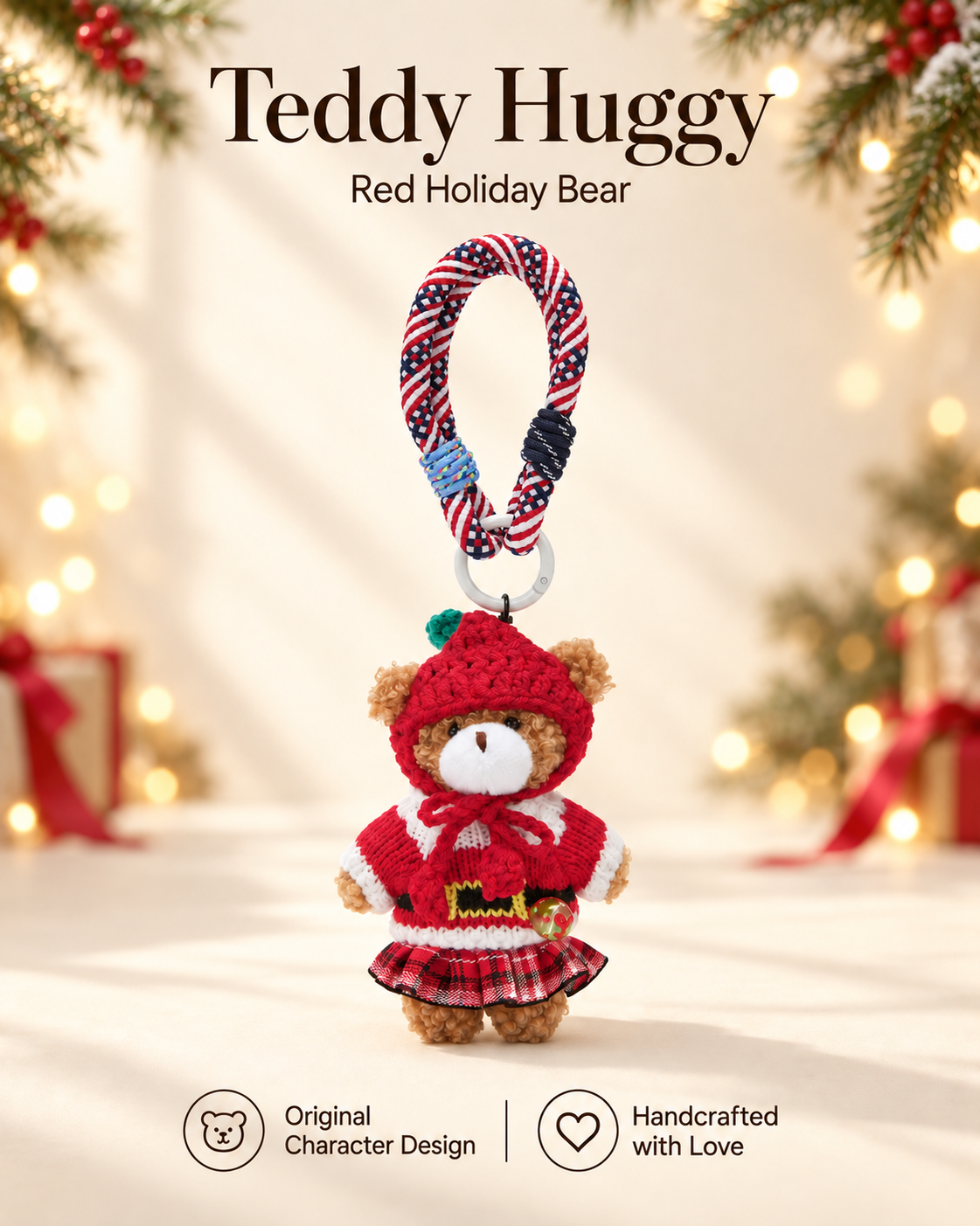 TeddyHuggy® Christmas Plaid Charms Collection