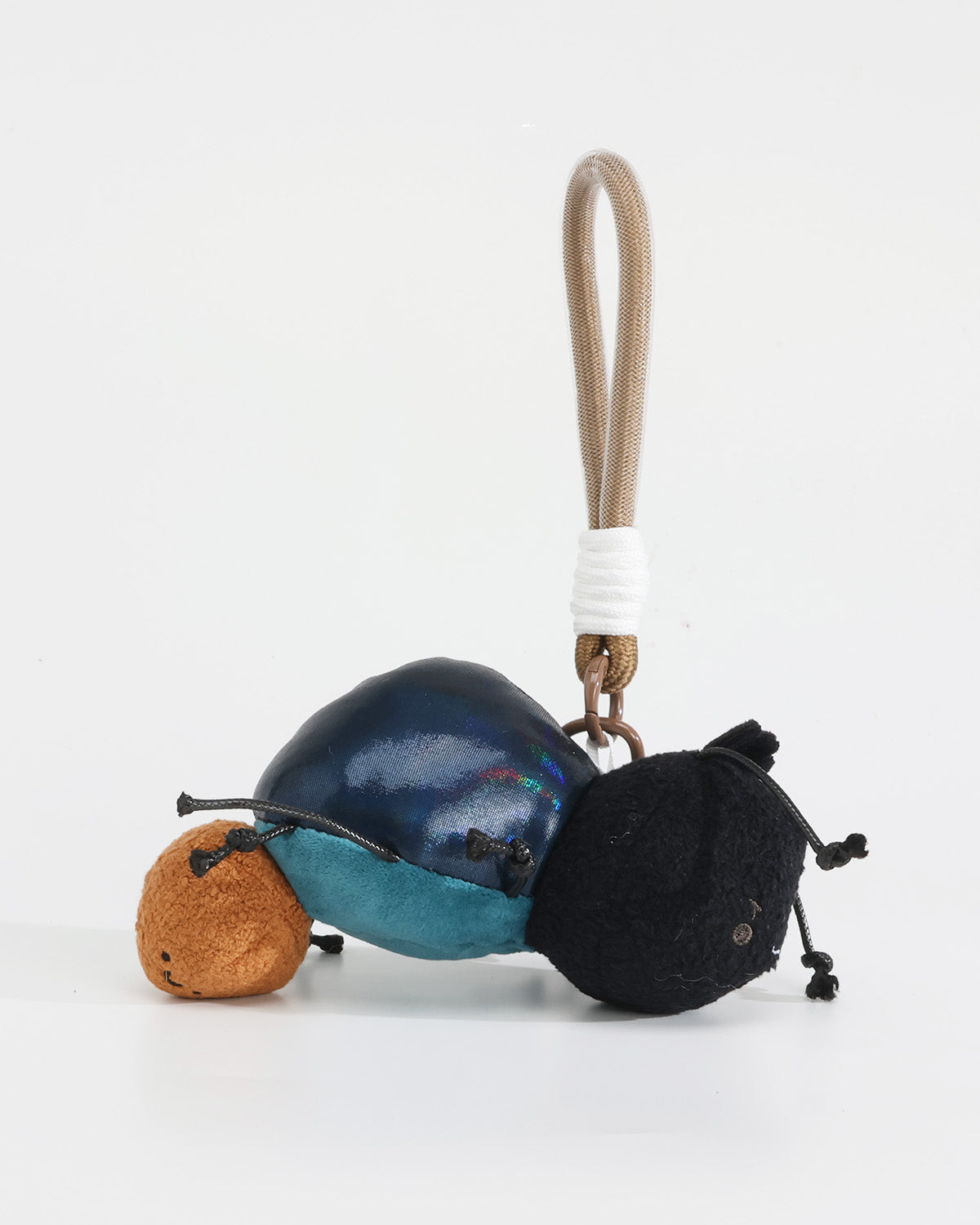 TeddyHuggy®Black Beetle Plush Keychain Charms
