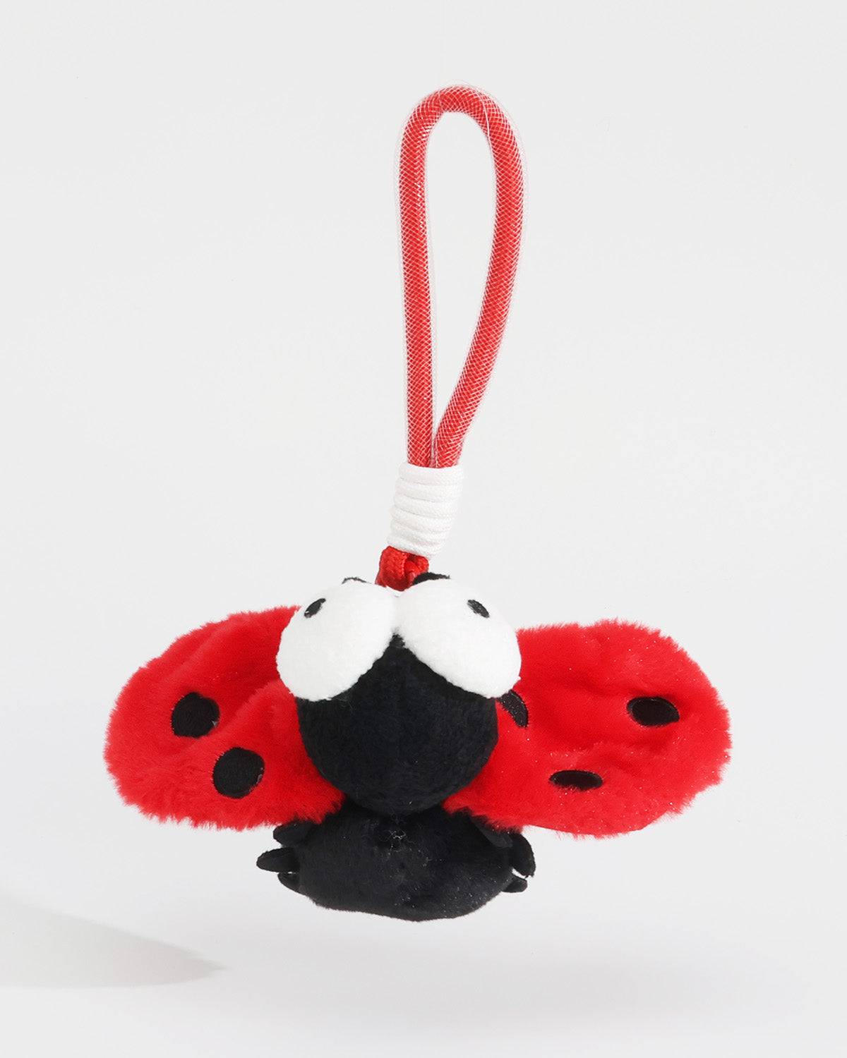 TeddyHuggy®Red  Big-Eyed Ladybug Plush Keychain Charm