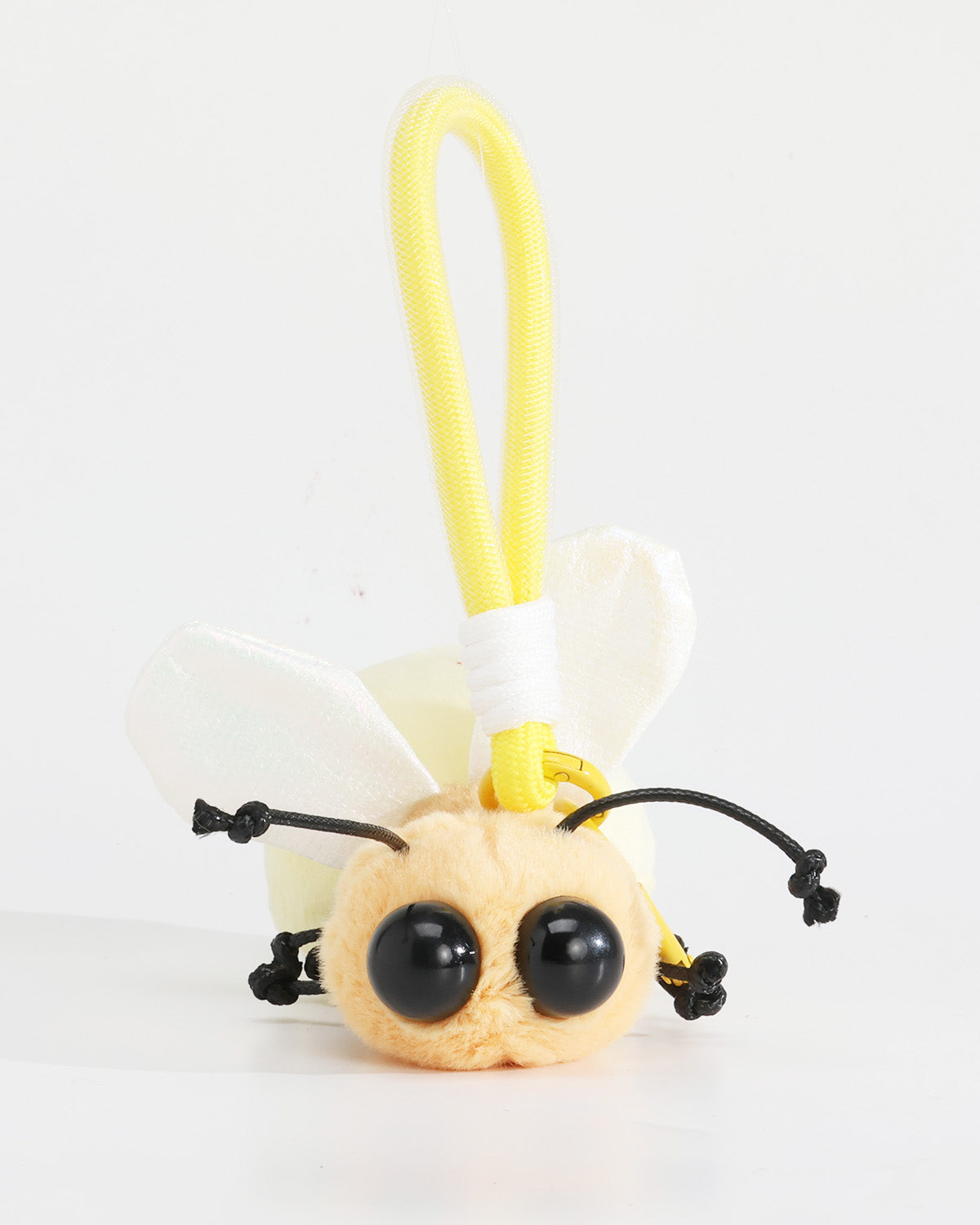 TeddyHuggy®Yellow Big-Eyed Bee Plush Keychain Charm