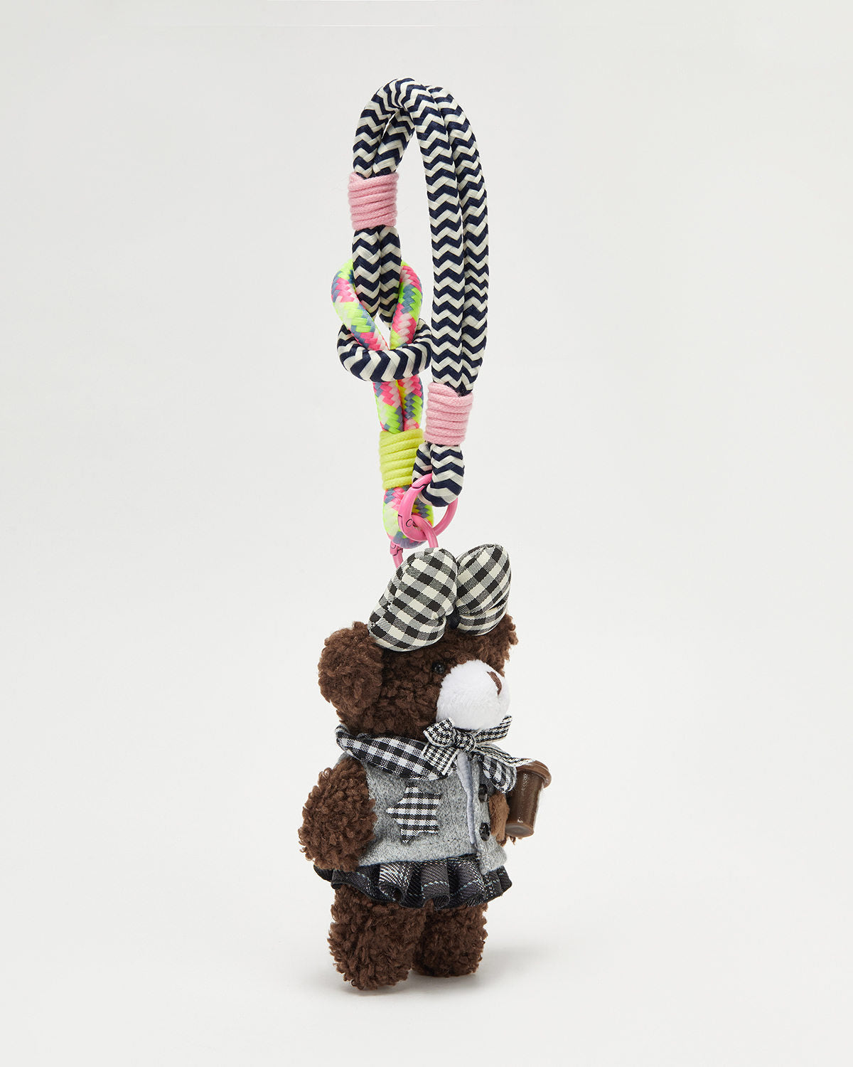 TeddyHuggy®Chocolate Bear School Style Keychain Charm