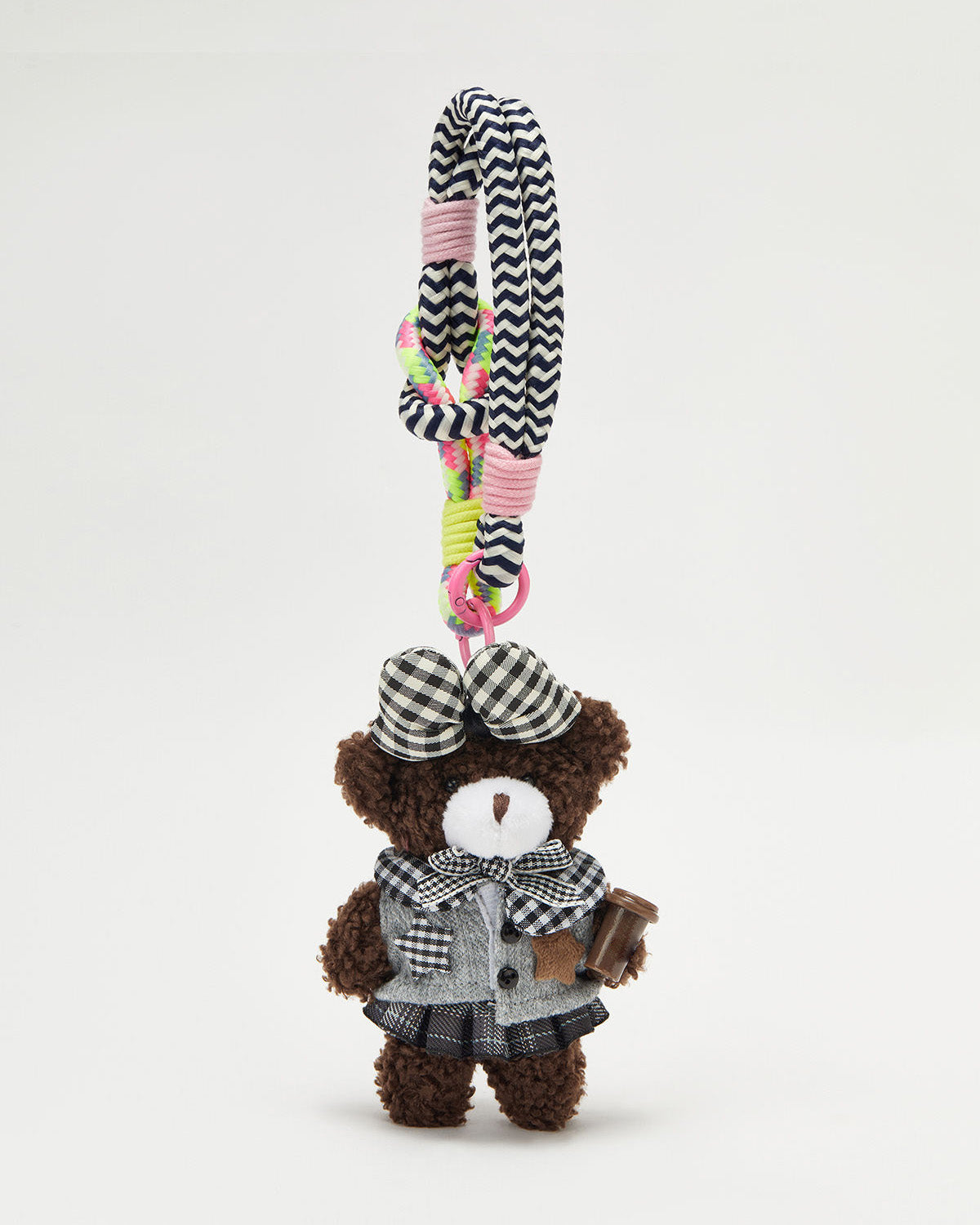 TeddyHuggy®Chocolate Bear School Style Keychain Charm