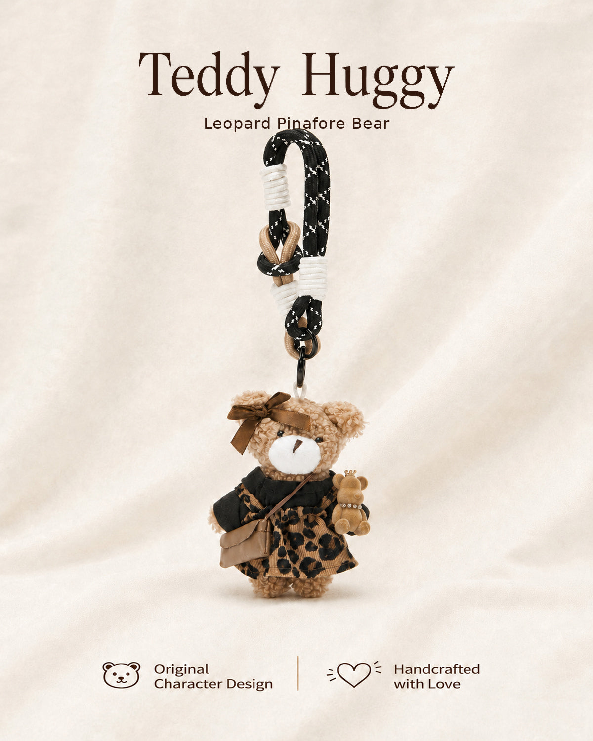 TeddyHuggy® Leopard Dress Bear Charm