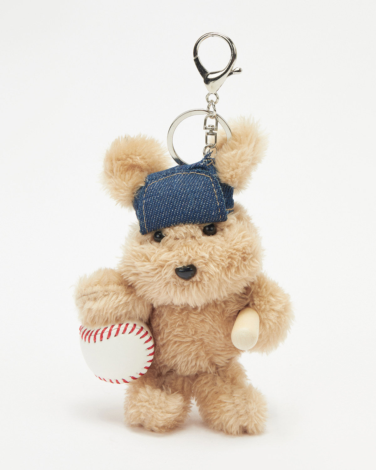 TeddyHuggy®Long Haired Dog Cowboy Hat Baseball Keychain Charm