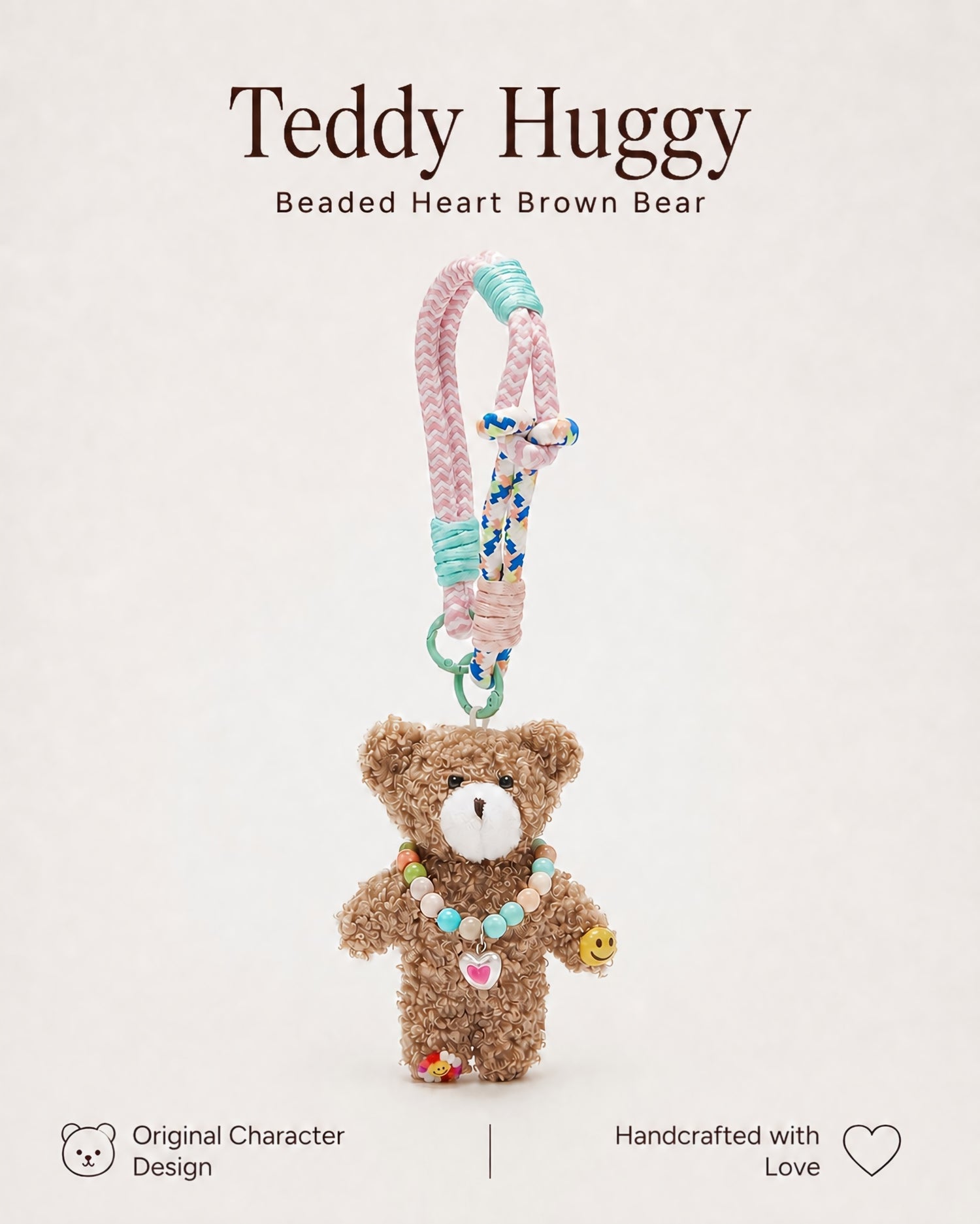 TeddyHuggy® Beaded Necklace Bear Charms Collection
