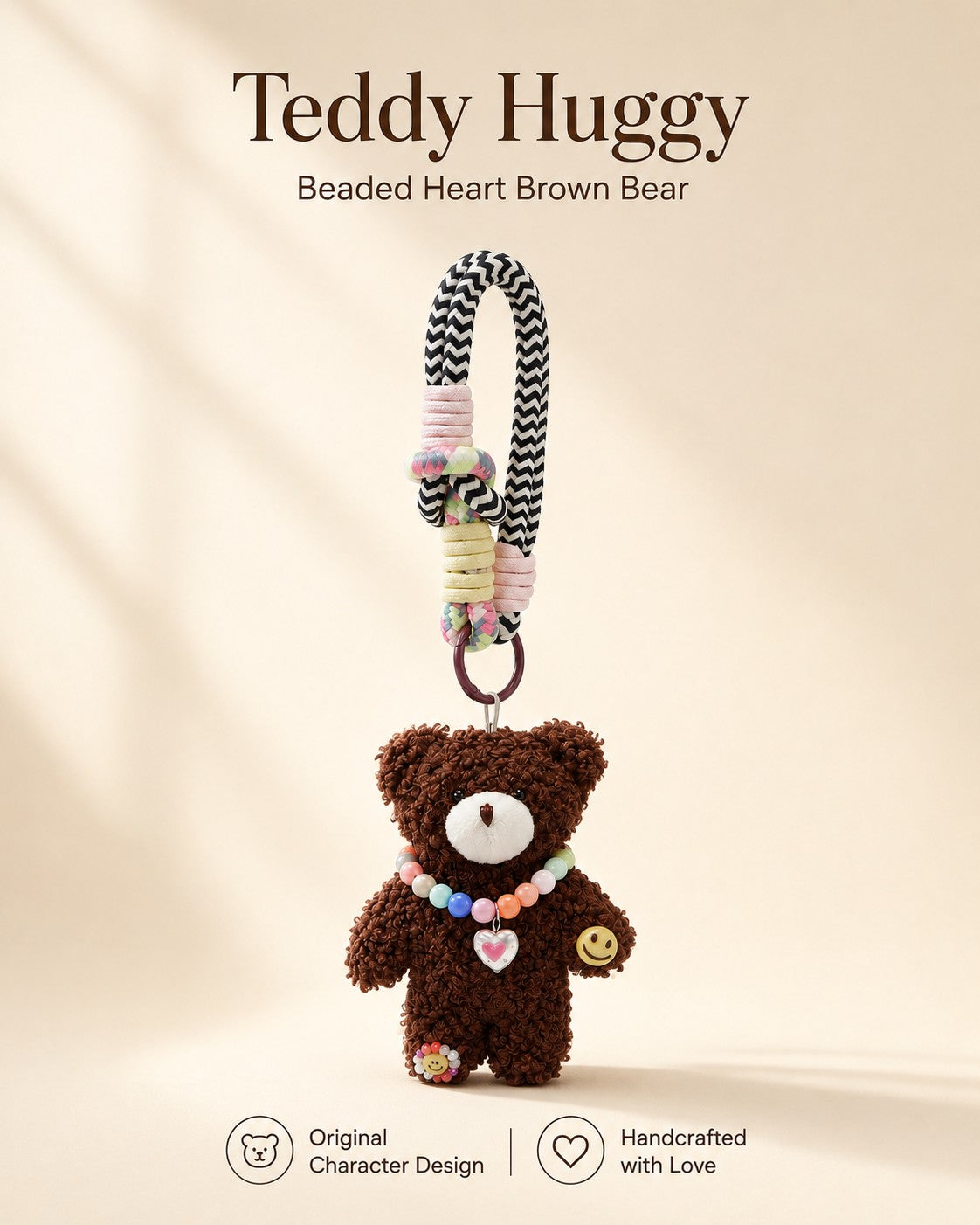 TeddyHuggy® Beaded Necklace Bear Charms Collection