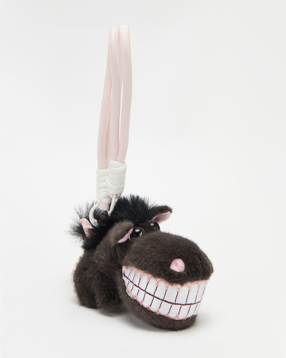 TeddyHuggy®Black Grinning Horse Head Keychain Charm