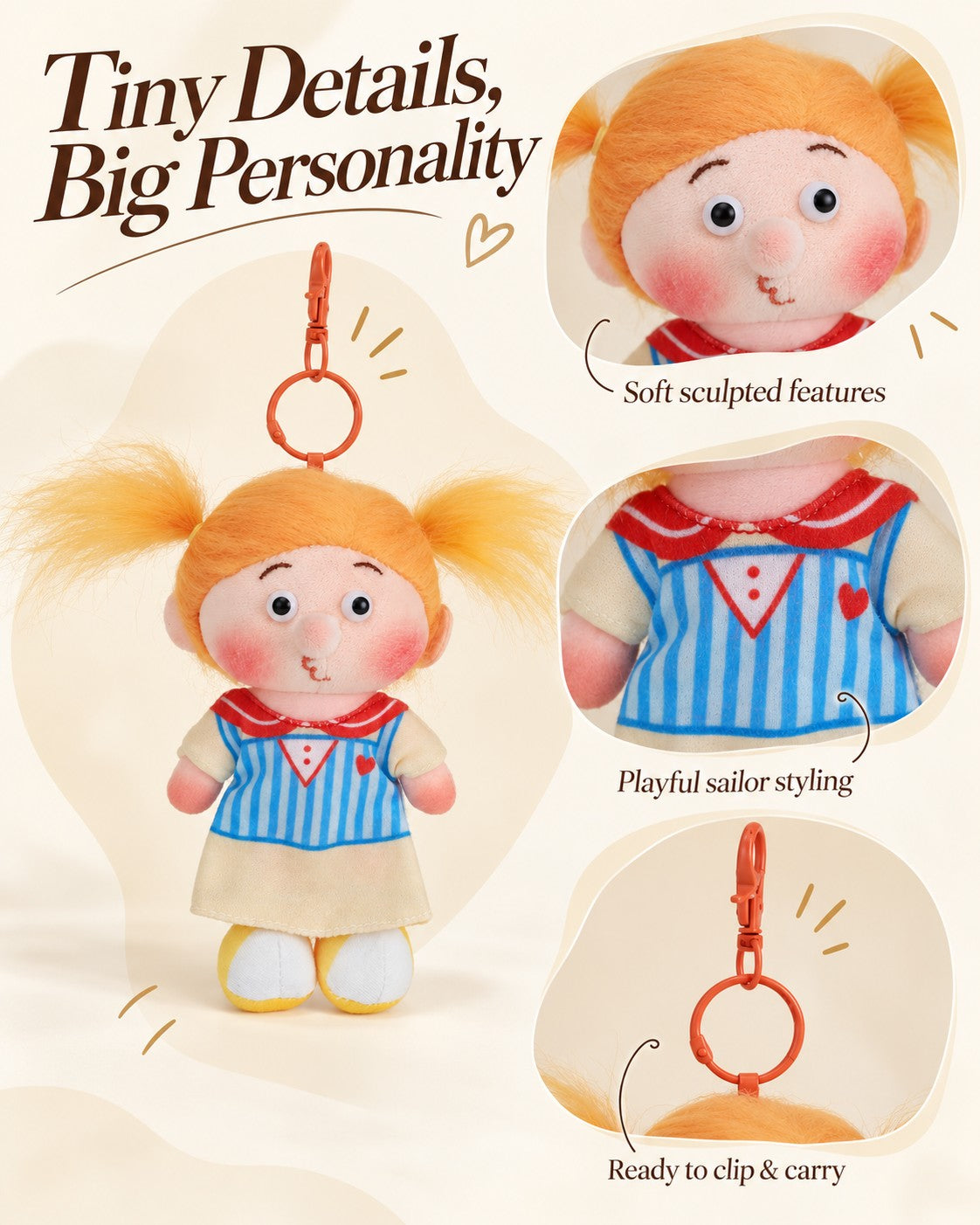 TeddyHuggy® Character Doll Charms Collection