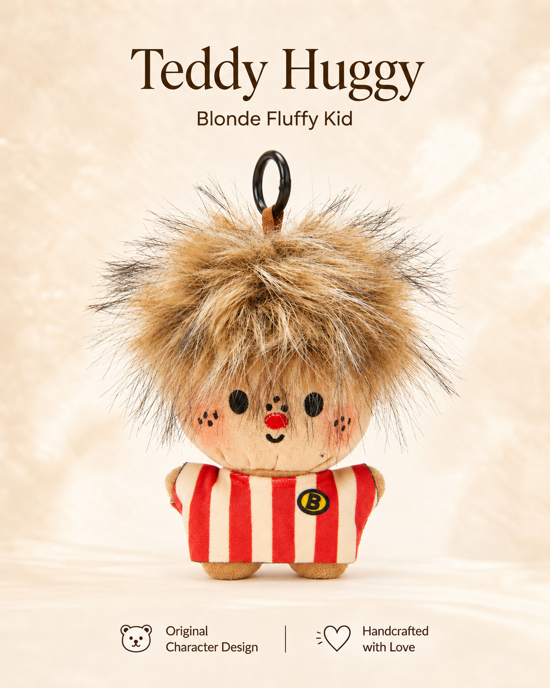 TeddyHuggy® Blonde Fluffy Kid Charm