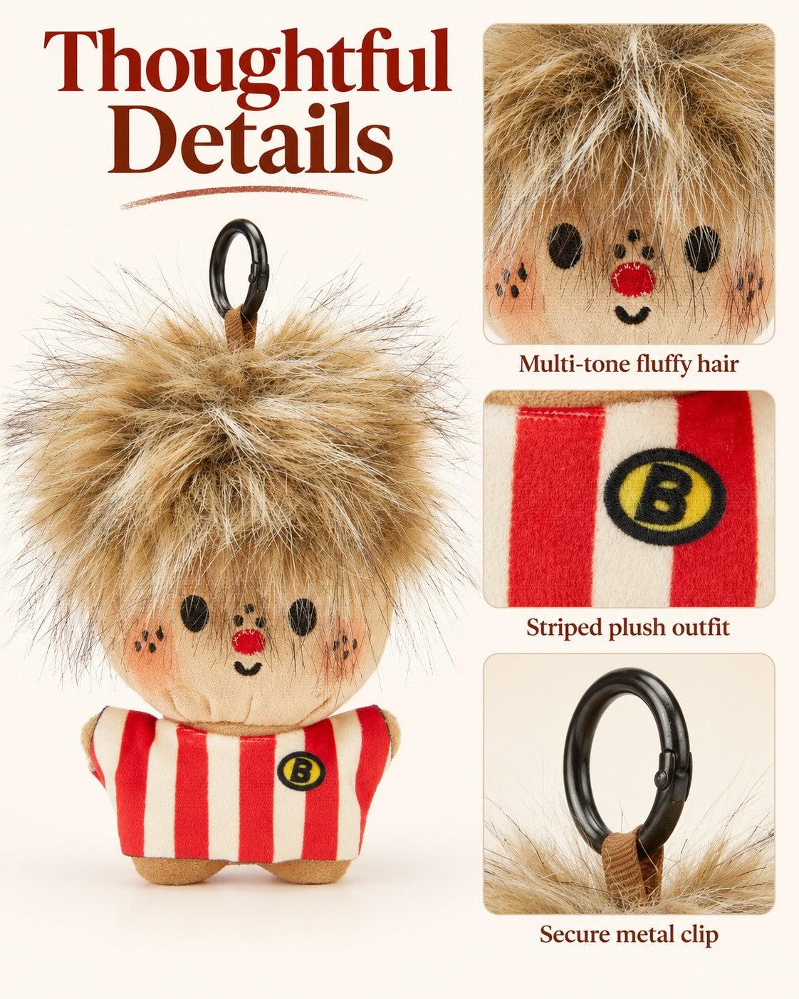TeddyHuggy® Blonde Fluffy Kid Charm
