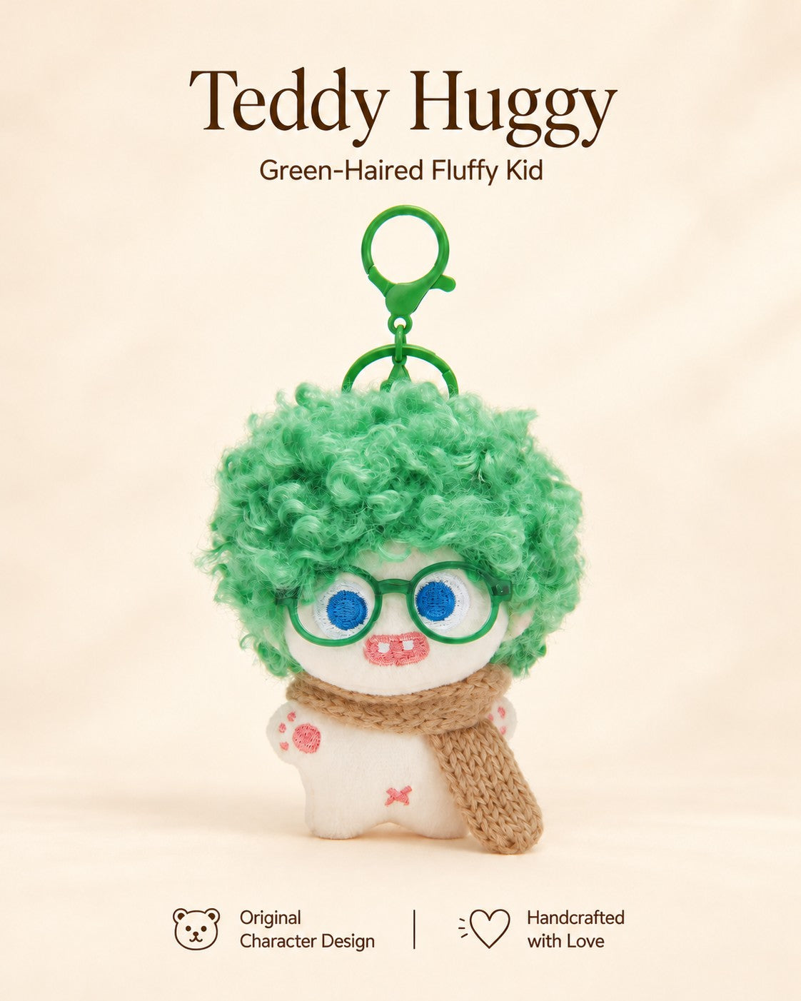 TeddyHuggy® Curly Hair Scarf Charms Collection