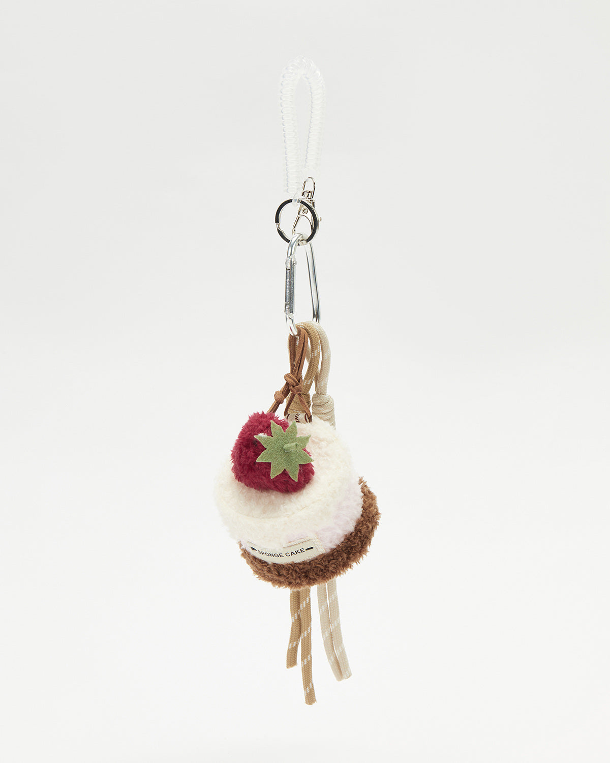 TeddyHuggy®Strawberry Mousse Cream Cake Keychain Charm