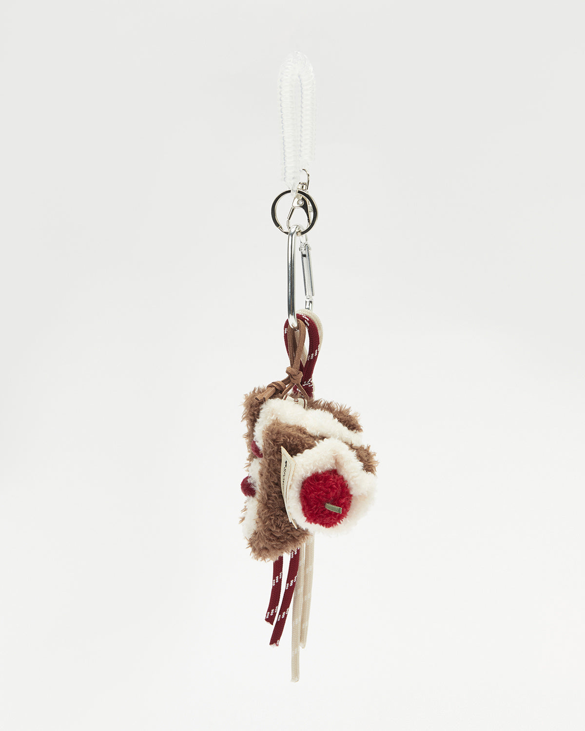 TeddyHuggy®Chocolate Cream Cherry Slice Cake Keychain Charm