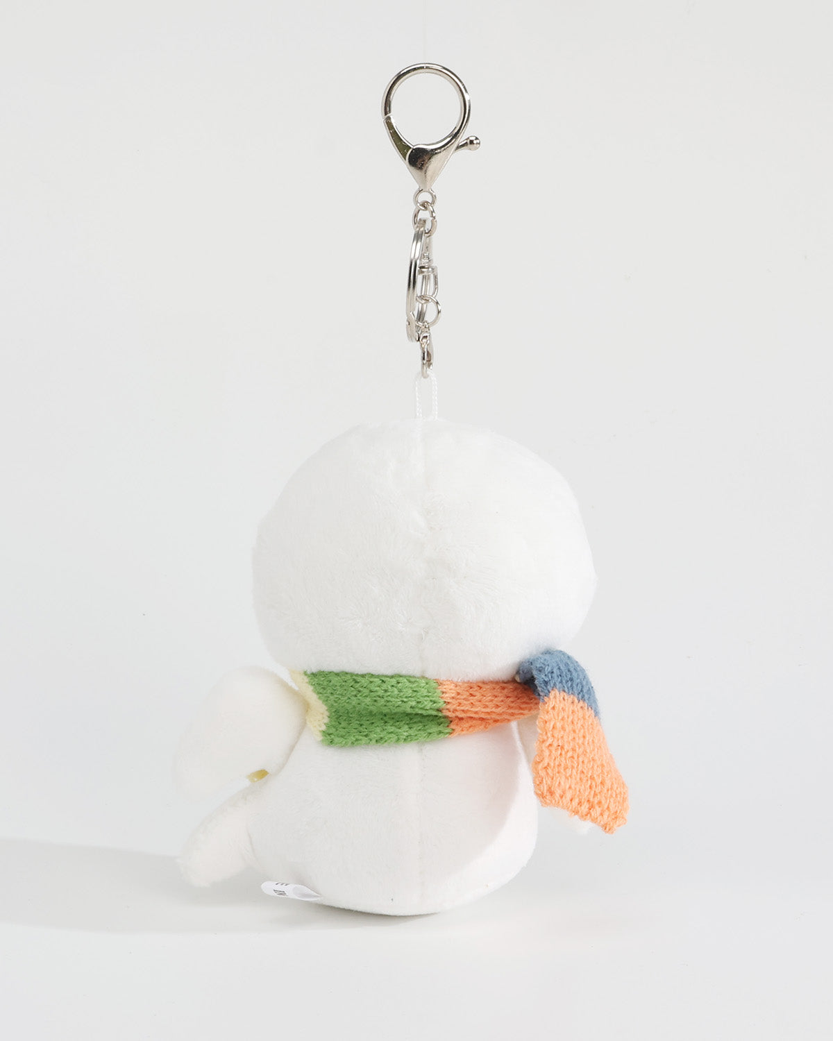 TeddyHuggy®White Striped Scarf Skeleton Ghost Keychain Charm