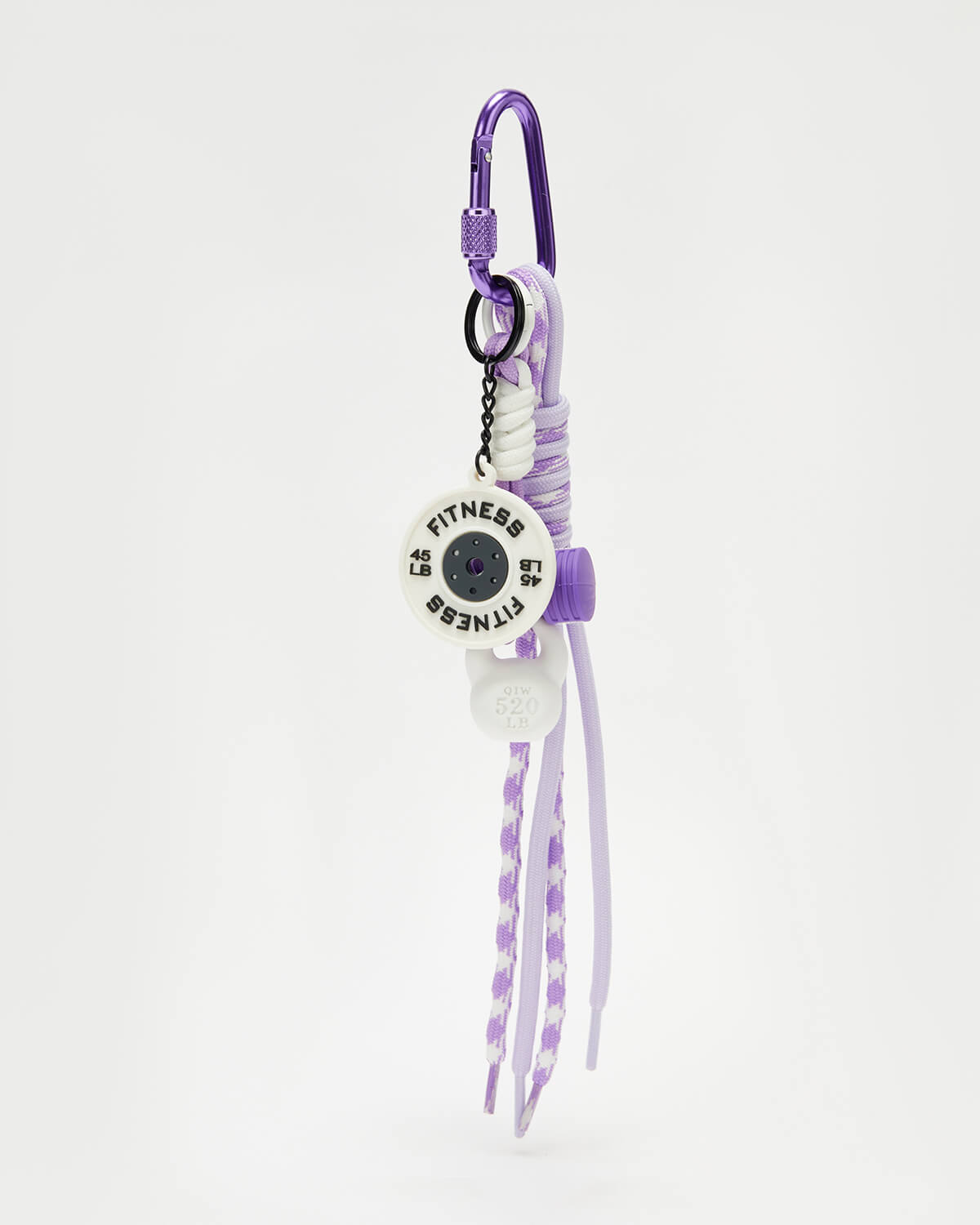 TeddyHuggy®Purple Dumbbell Kettlebell Fitness Keychain Charm