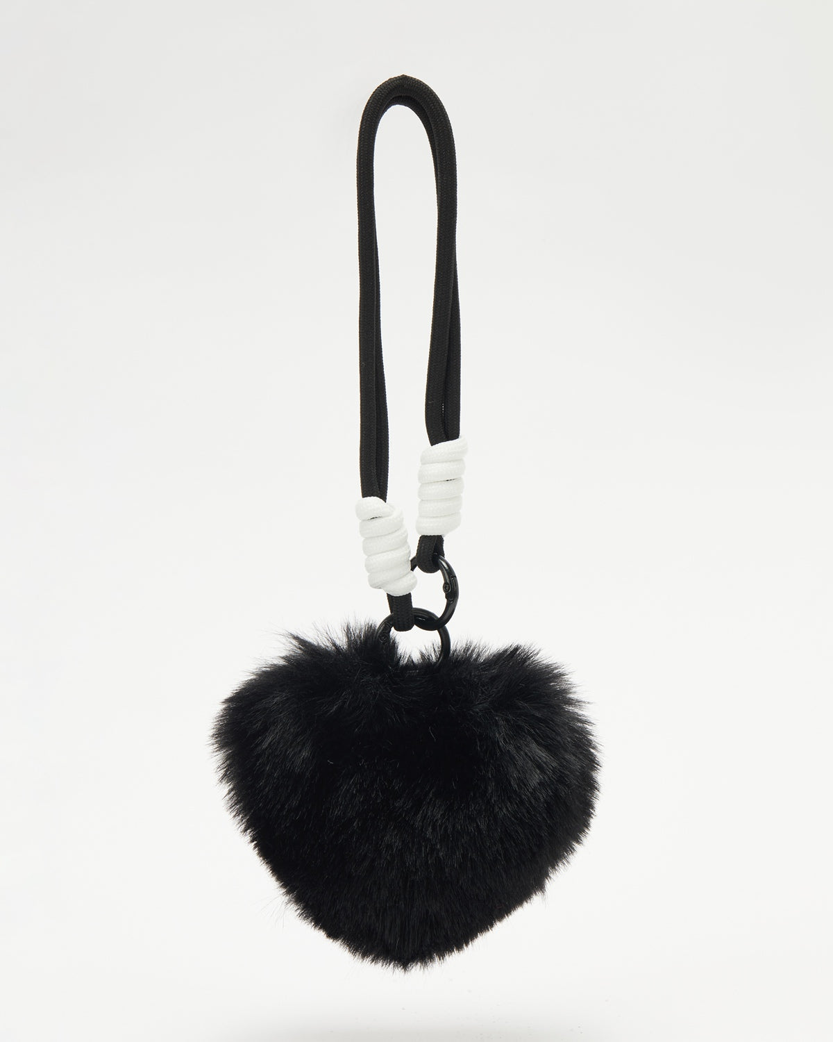 TeddyHuggy®Sweet Moments Black Fuzzy Heart Charm
