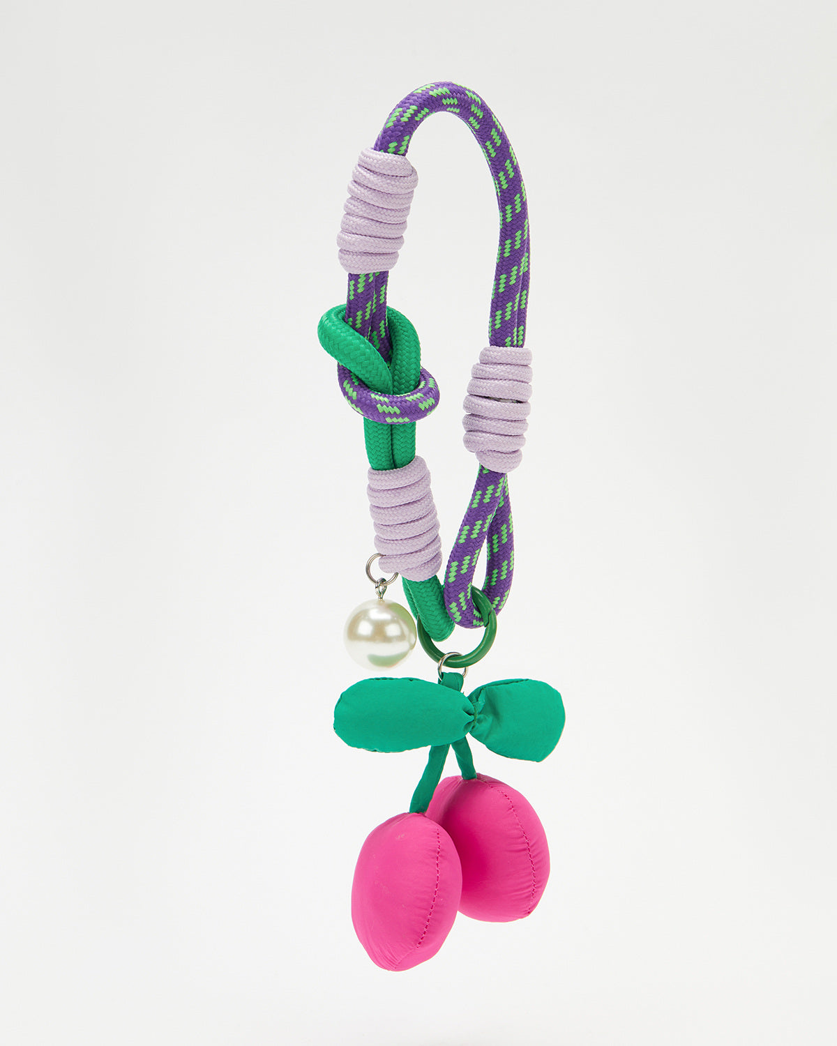 TeddyHuggy®Pink Double Cherry Keychain Charm
