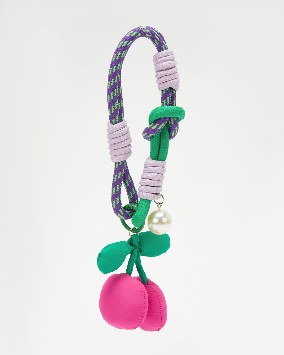 TeddyHuggy®Pink Double Cherry Keychain Charm