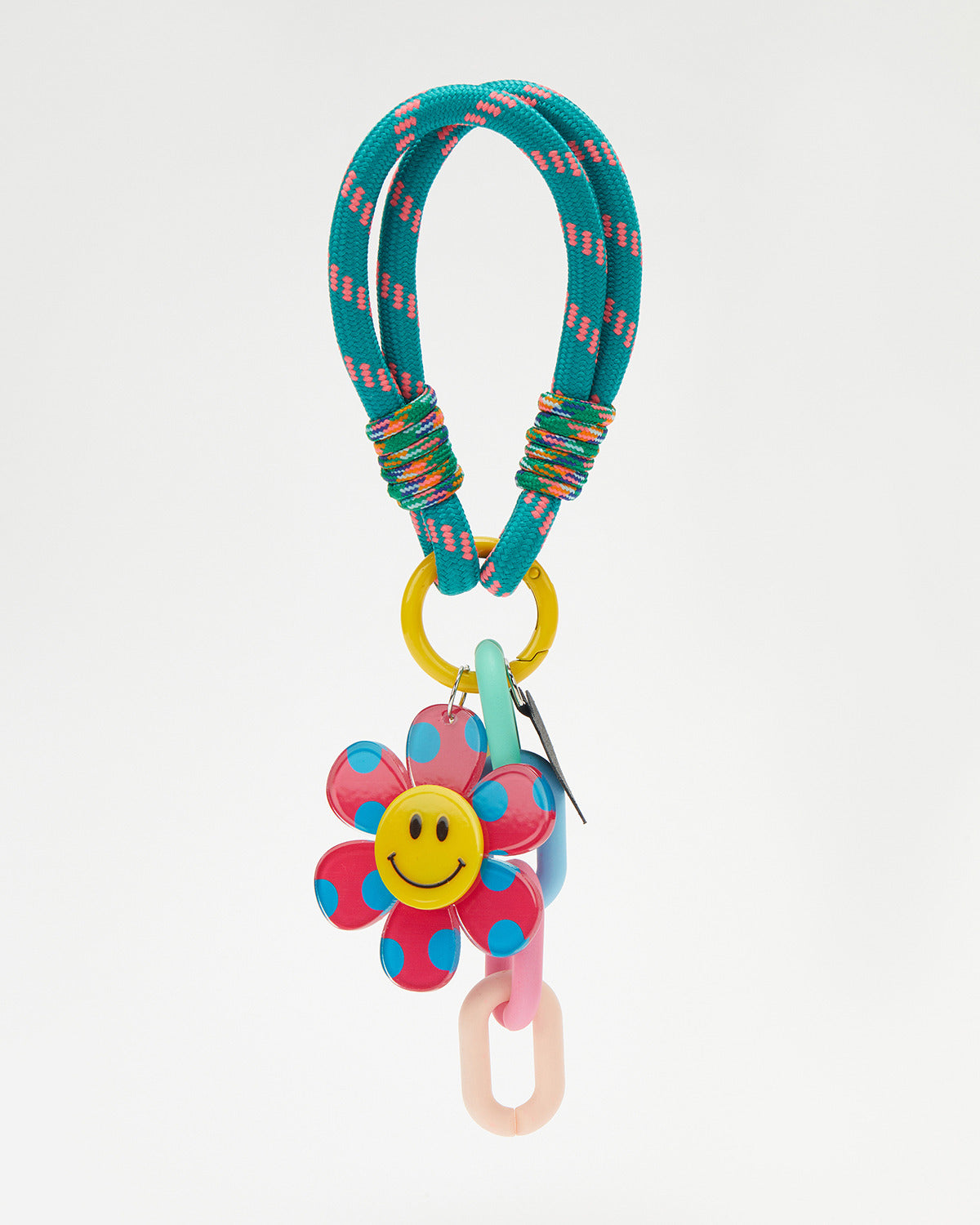 TeddyHuggy®Sweet Moments Red Polka Dot Smiley Flower & Colorful Chain Charm