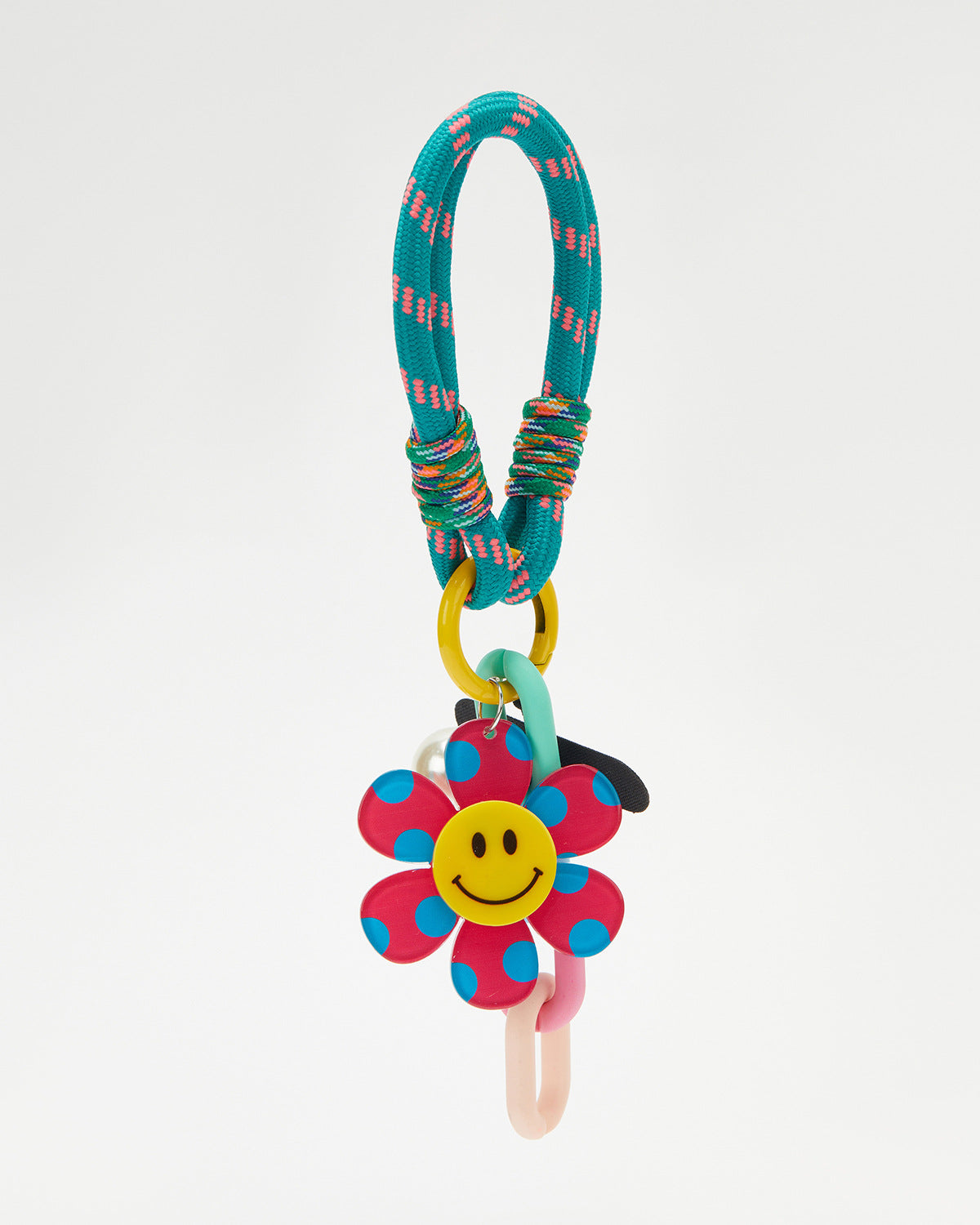 TeddyHuggy®Sweet Moments Red Polka Dot Smiley Flower & Colorful Chain Charm