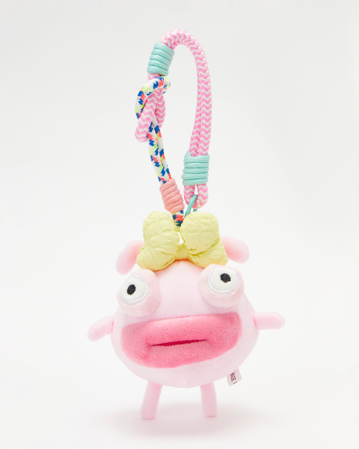 TeddyHuggy®Yellow Bow Sausage-Lips Keychain Charm