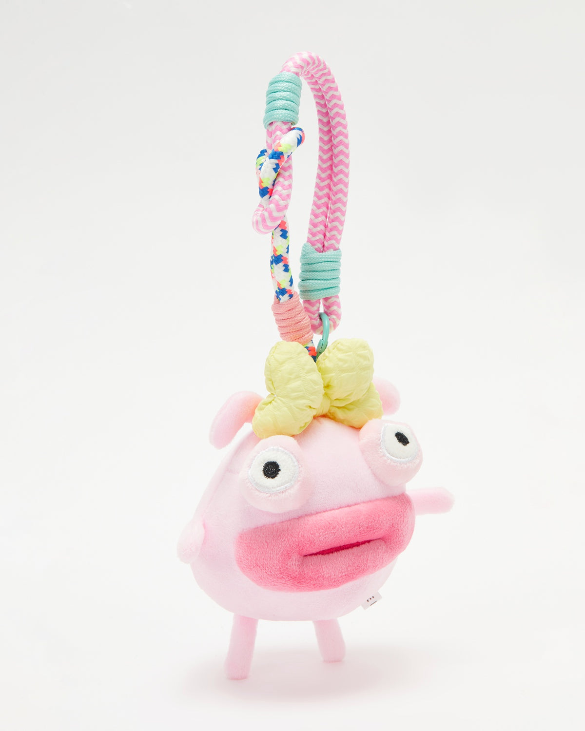 TeddyHuggy®Yellow Bow Sausage-Lips Keychain Charm