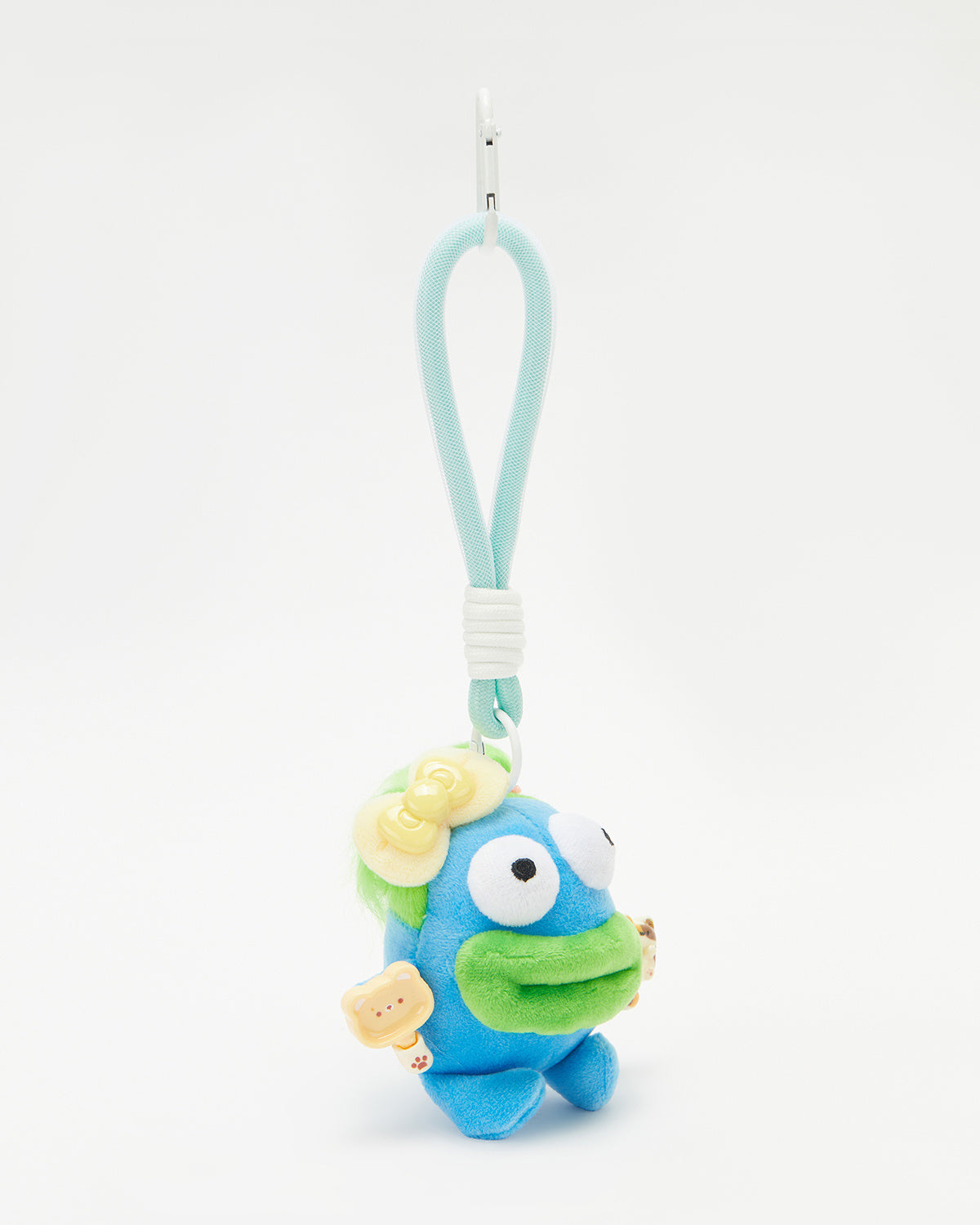 TeddyHuggy®Blue Braided Hair Sausage-Lip Keychain Charm