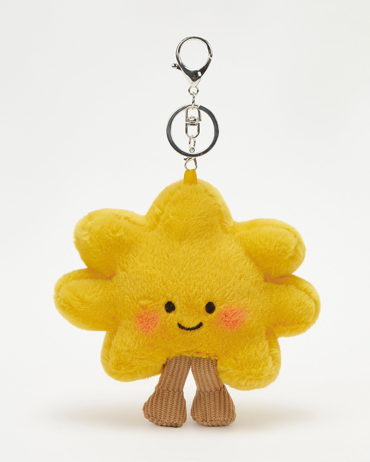 TeddyHuggy®Yellow Smiley Sunflower Keychain Charm