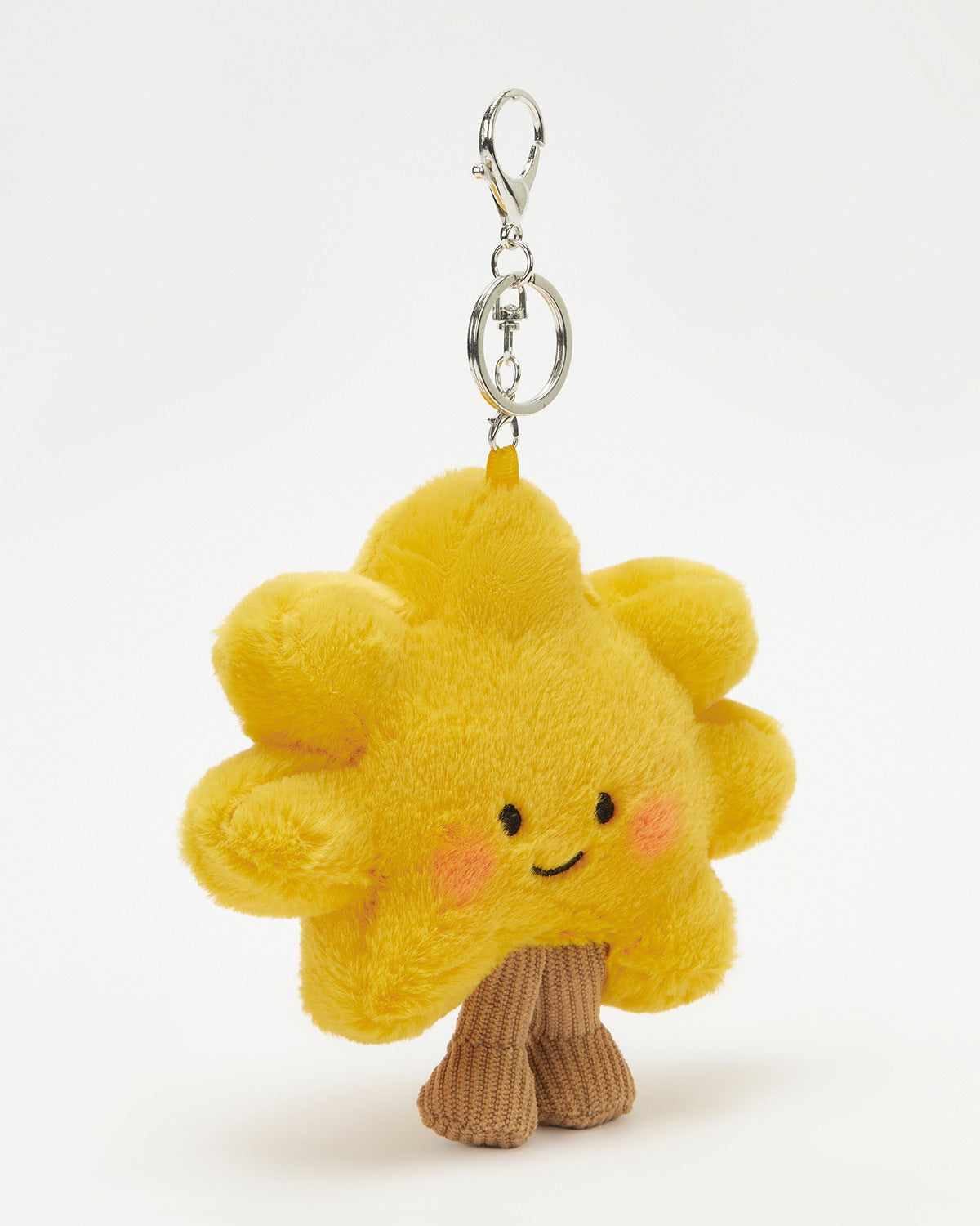 TeddyHuggy®Yellow Smiley Sunflower Keychain Charm
