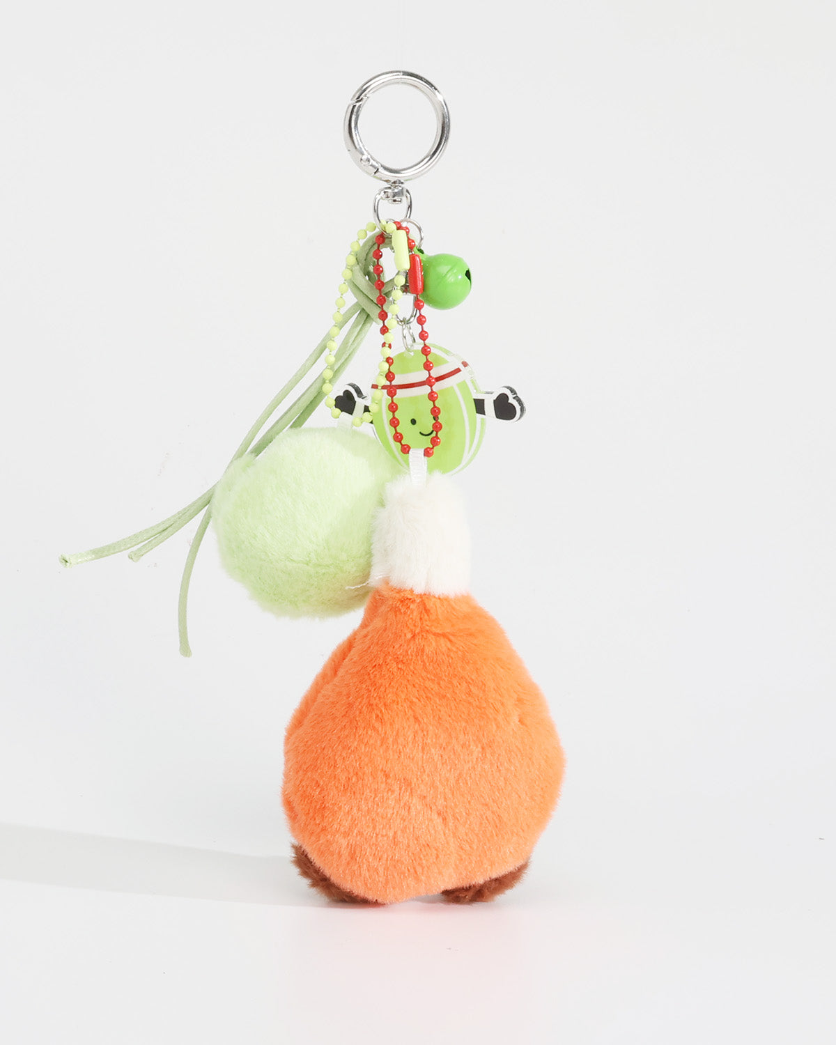 TeddyHuggy®Orange - Green Tennis Racket Keychain Charm