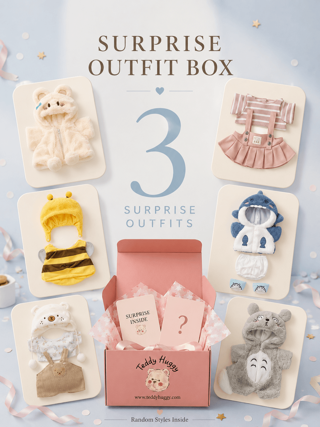 Surprise Outfit Box |  3 Outfits · Includes 1 Special Piece ( $15.98  or $ 18.98 Value!)
