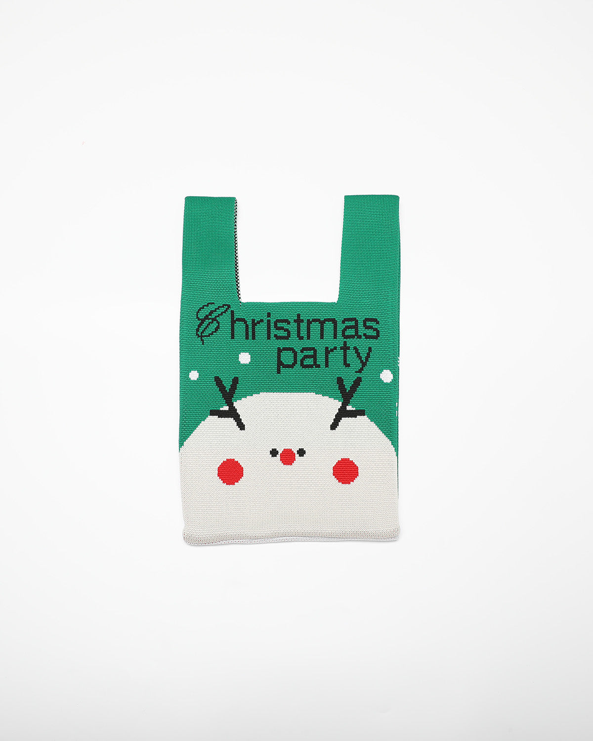 Christmas Reversible Green Snowman Bag