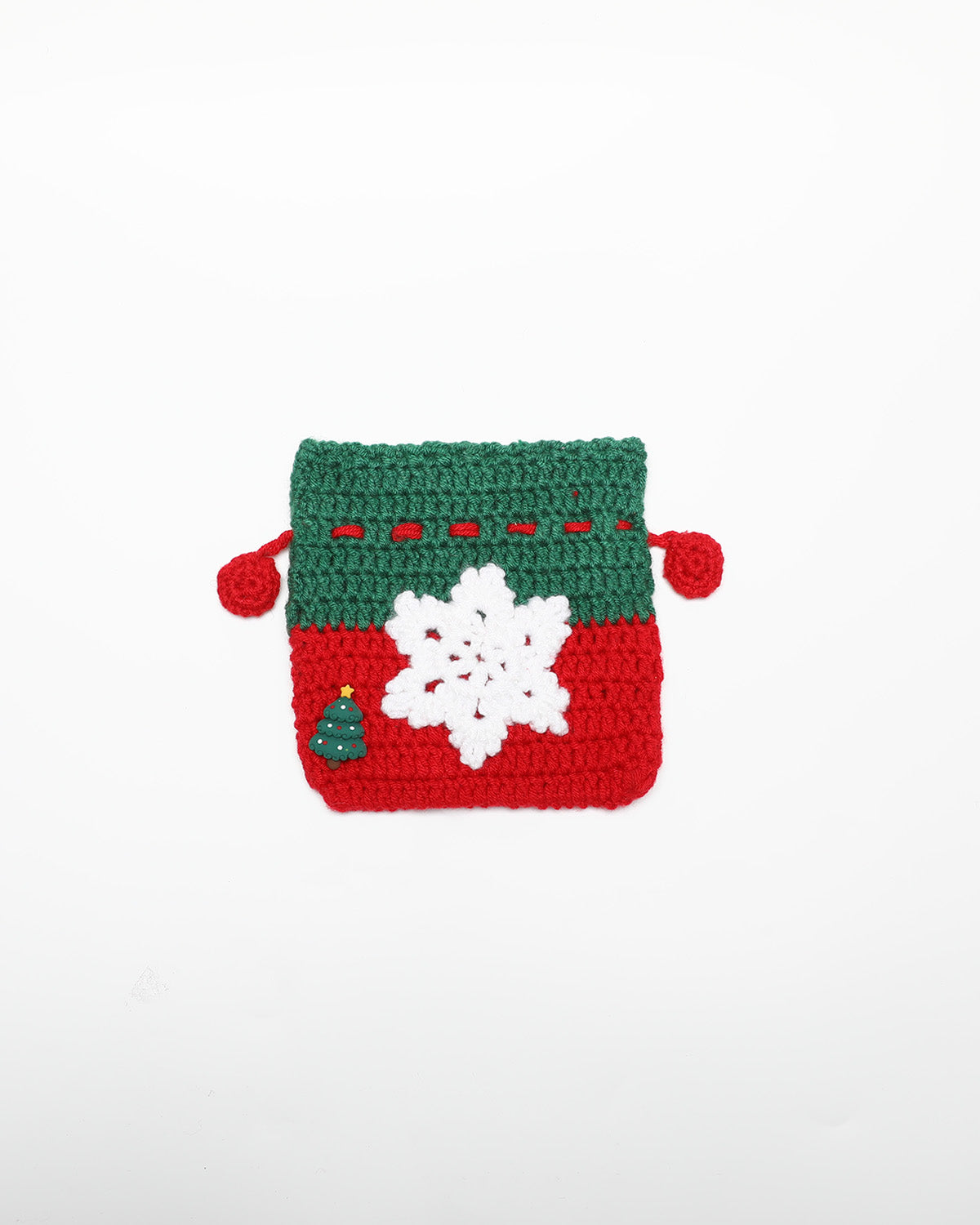 Christmas Snowflake Drawstring Bag