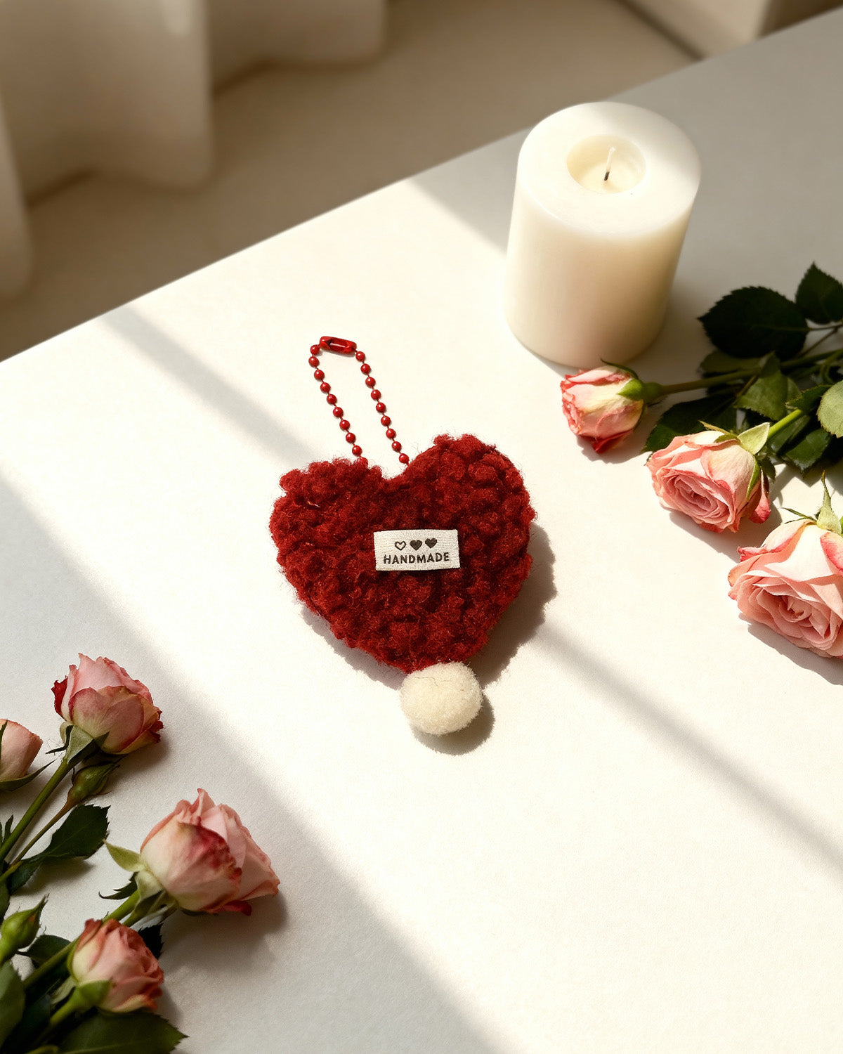 Red Plush Heart Ornament