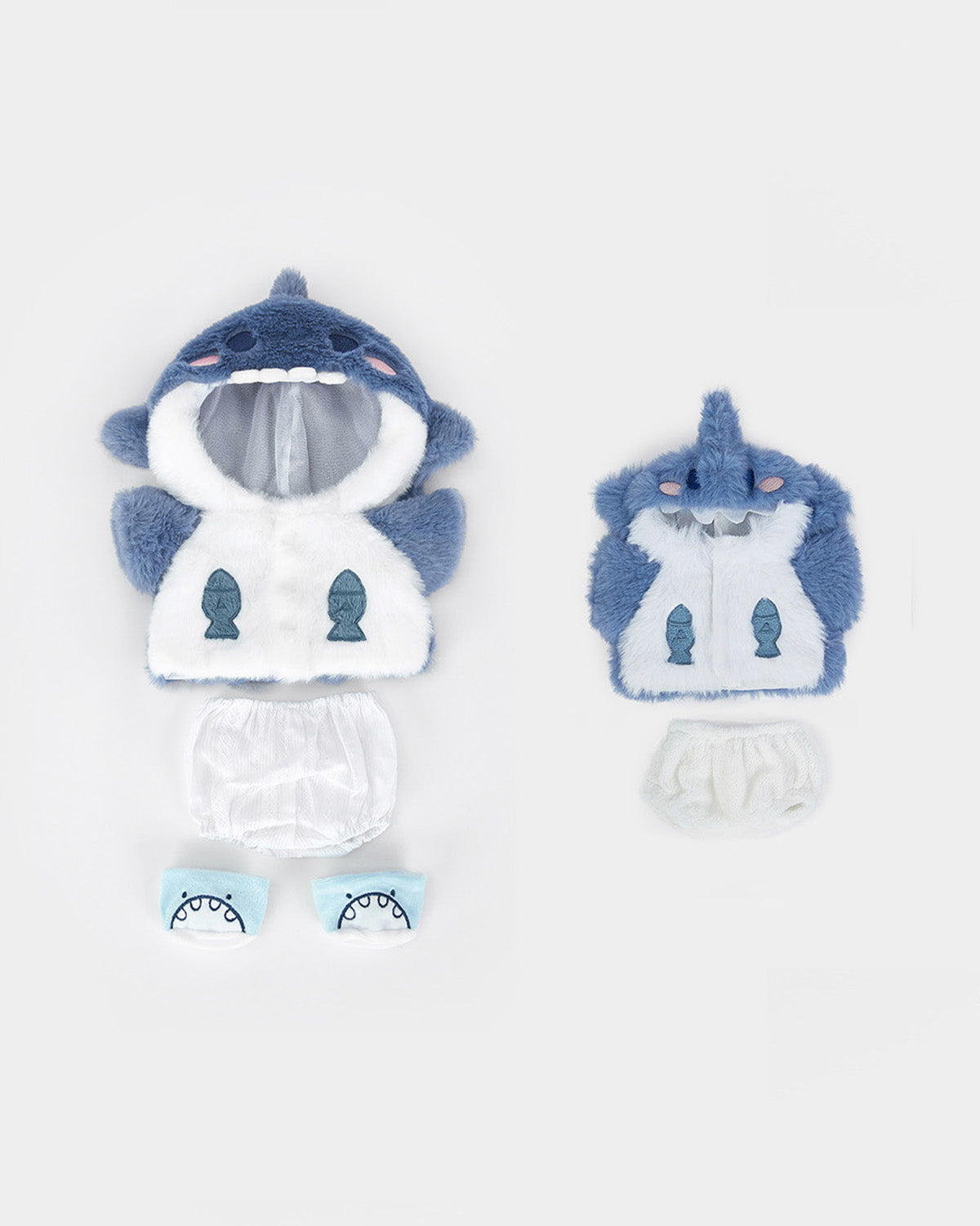 Blue Shark Family Outfit Only - 12 Inches & 6 Inches