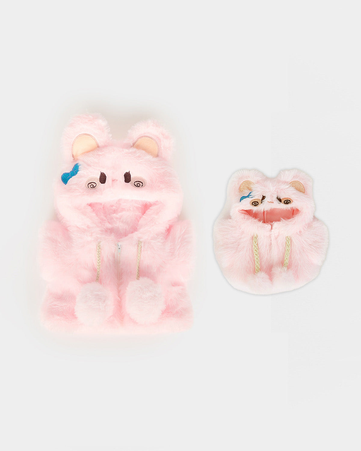 Pink Plush Rabbit Family Outfit Only - 12 Inches & 6 Inches