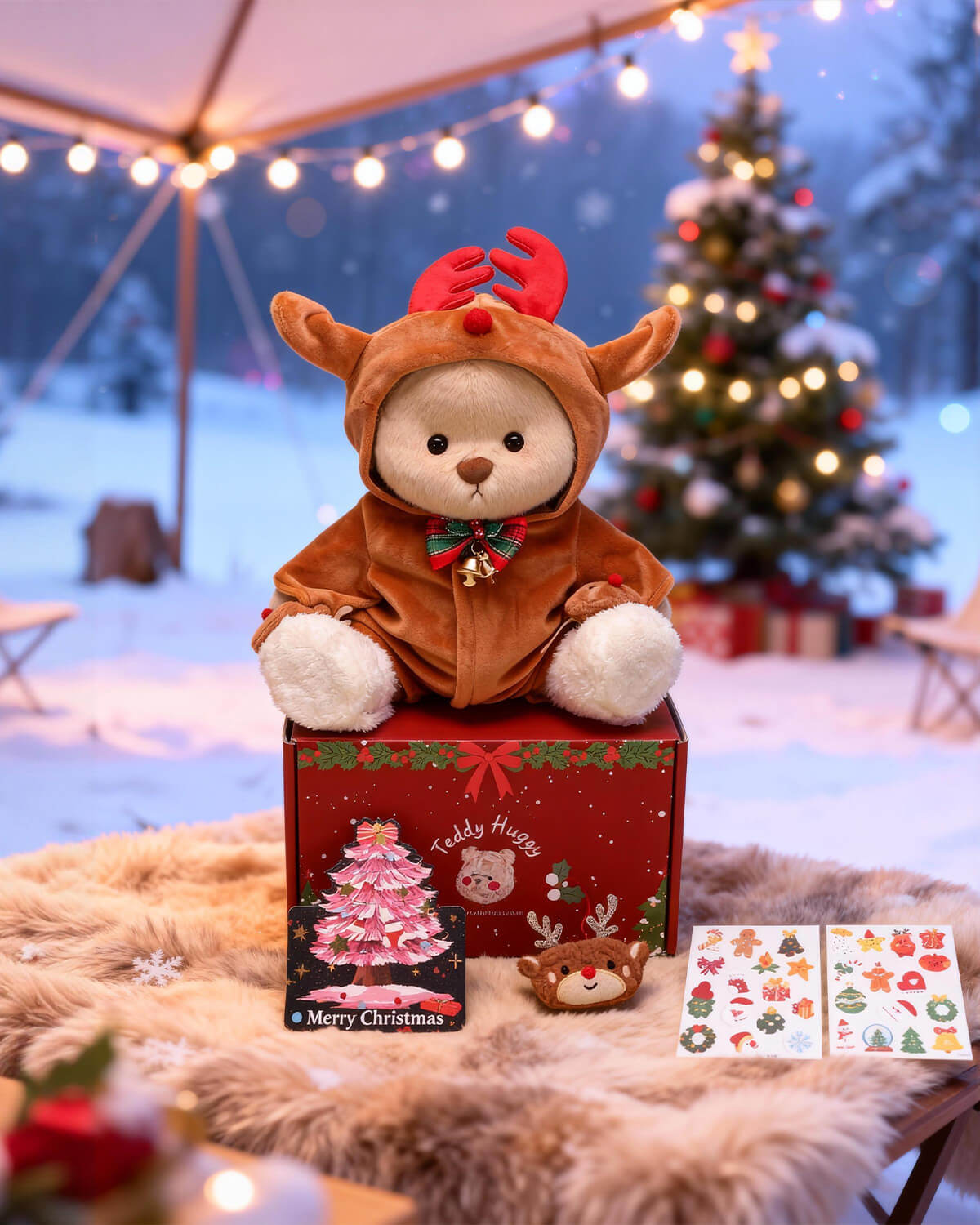 Christmas Gift Box | 12-Inch Reindeer Bear
