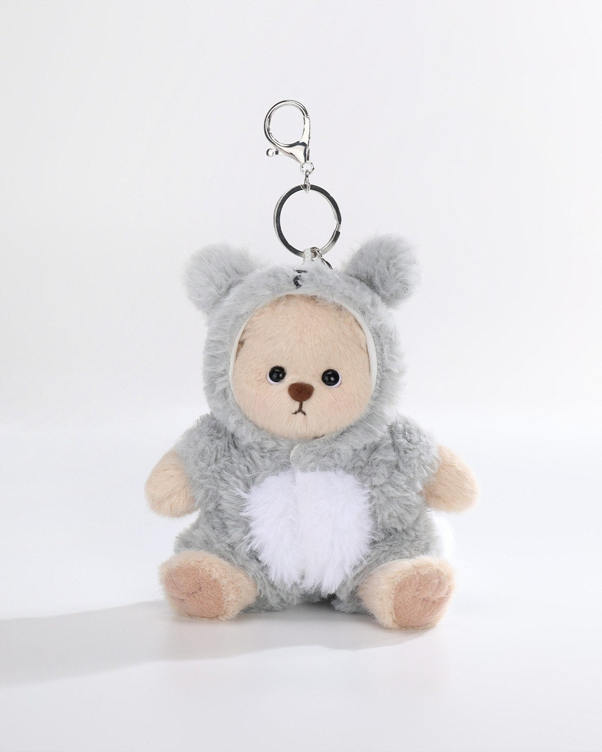 Milk Tea Short Hair Bear & Gray Totoro Jumpsuit - 6 Inches