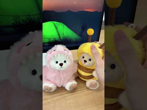 Teddy Bear & Pink Dinosaur Jumpsuit - 6 Inches