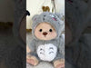 Teddy Bear & Gray Totoro Jumpsuit - 12 Inches