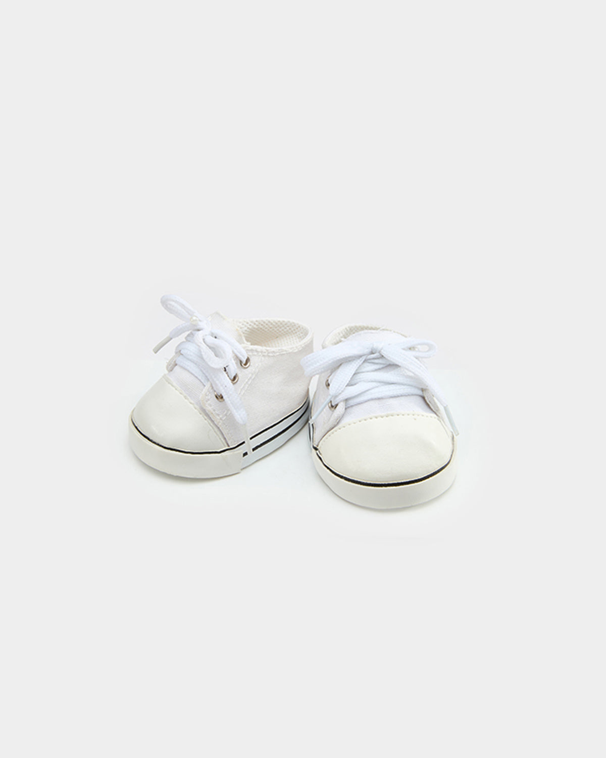 White Canvas Shoes - 12 Inches